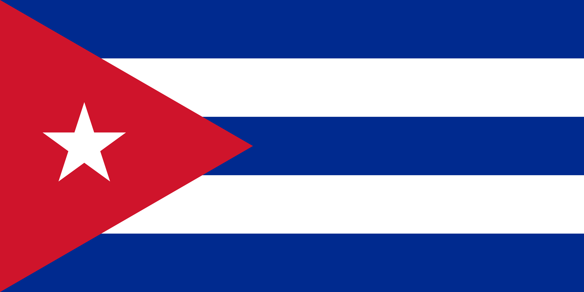 The flag of Cuba.