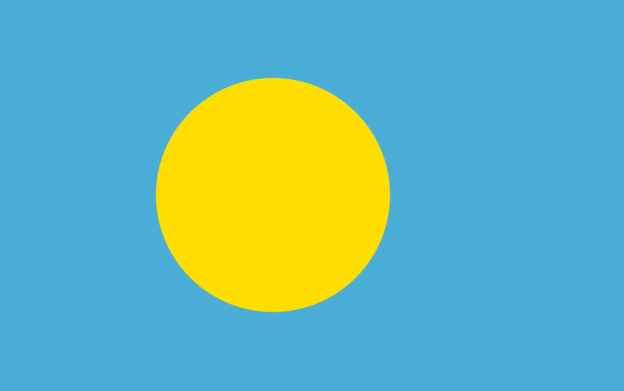 The flag of Palau.