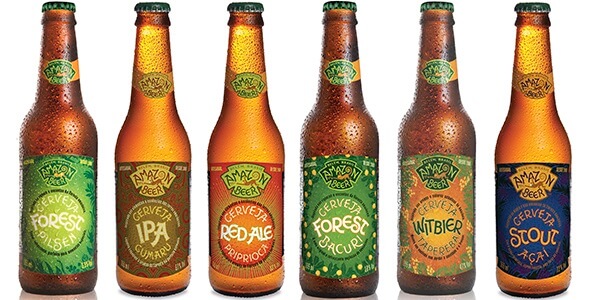 Craft beer range from Cervejaria Amazon Beer in Belém.