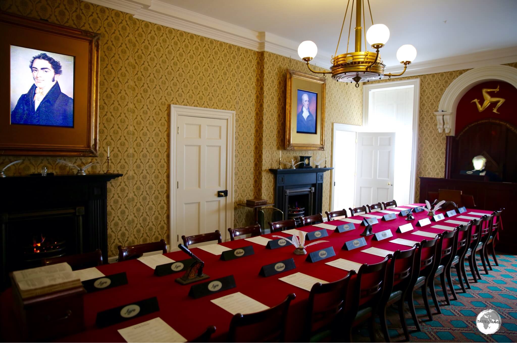 The former debating chamber at the Old House of Keys in Castletown.