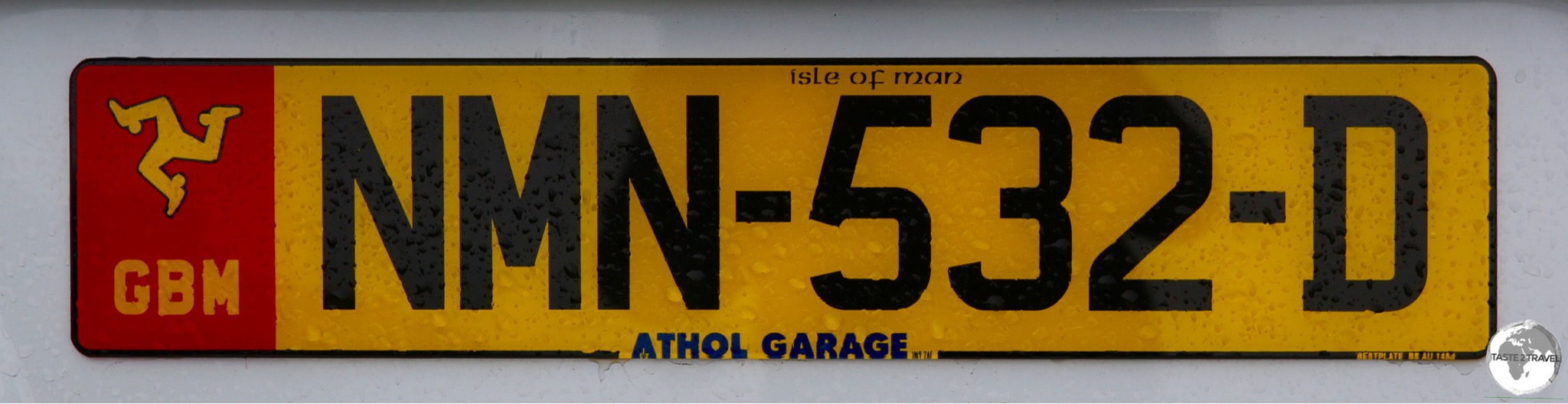 All Isle of Man number plates feature the 'Legs of Mann'.