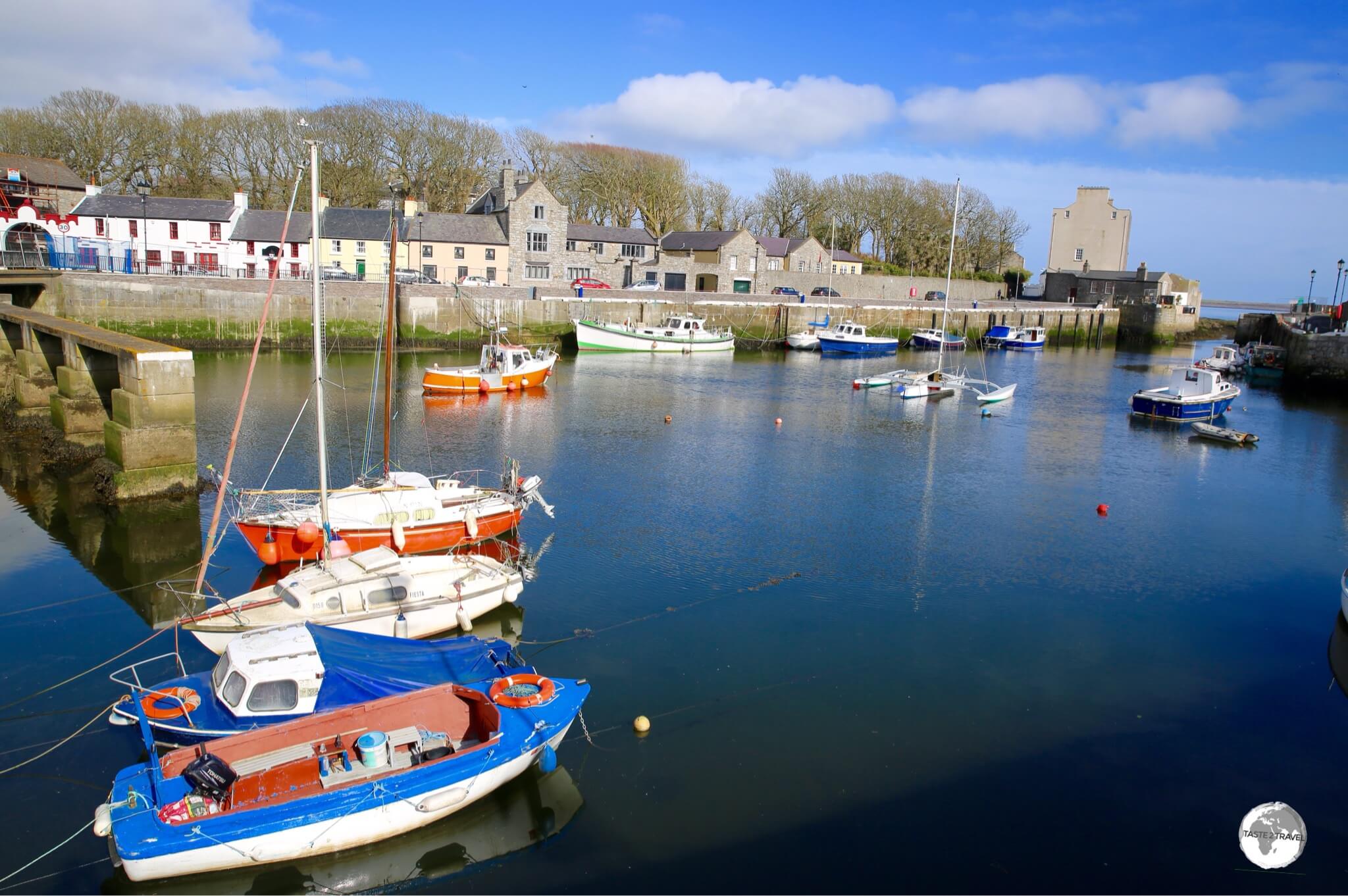 The scenic harbour in Castletown.