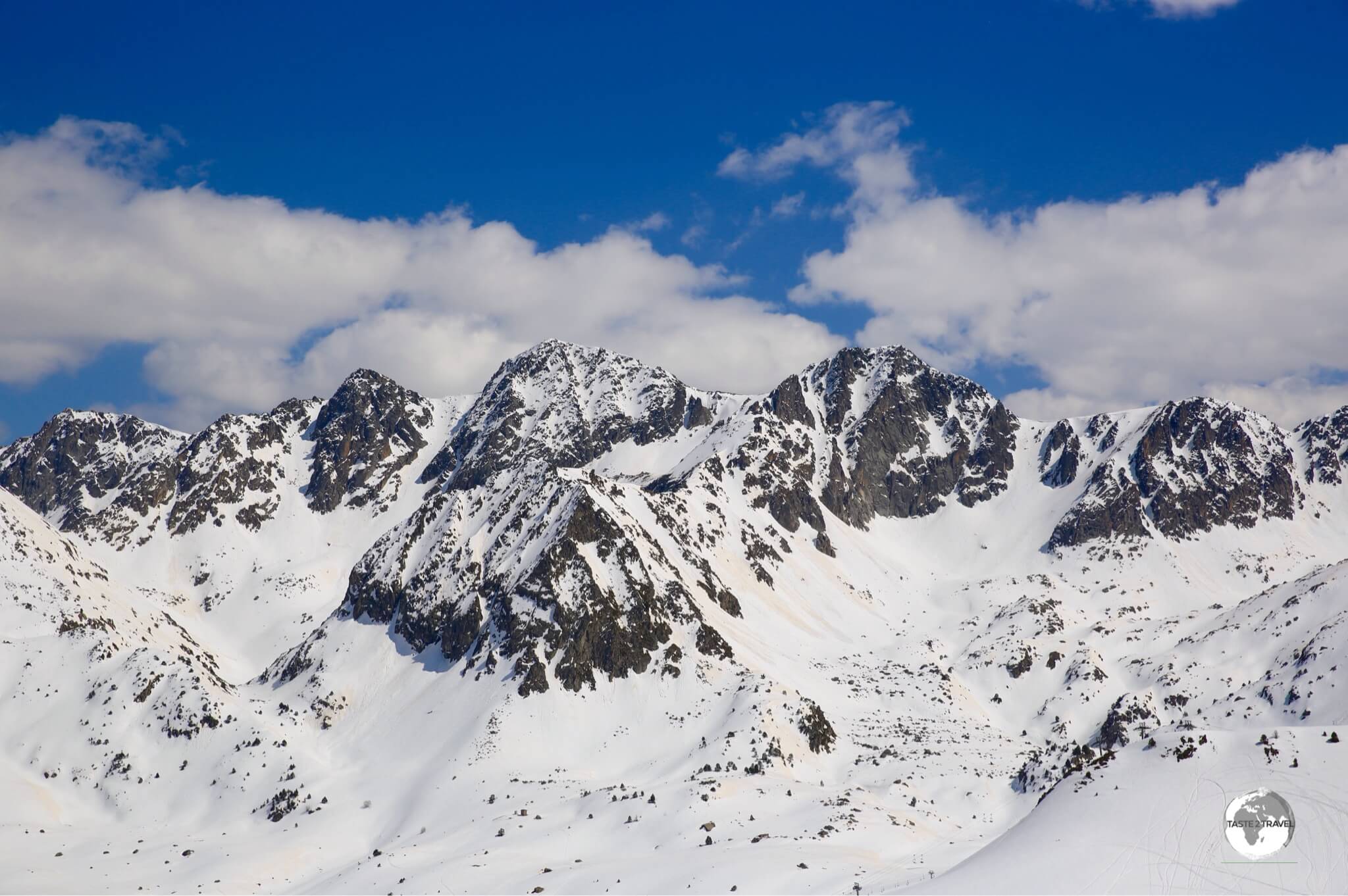 Majestic peaks line route CG2 near the French border.