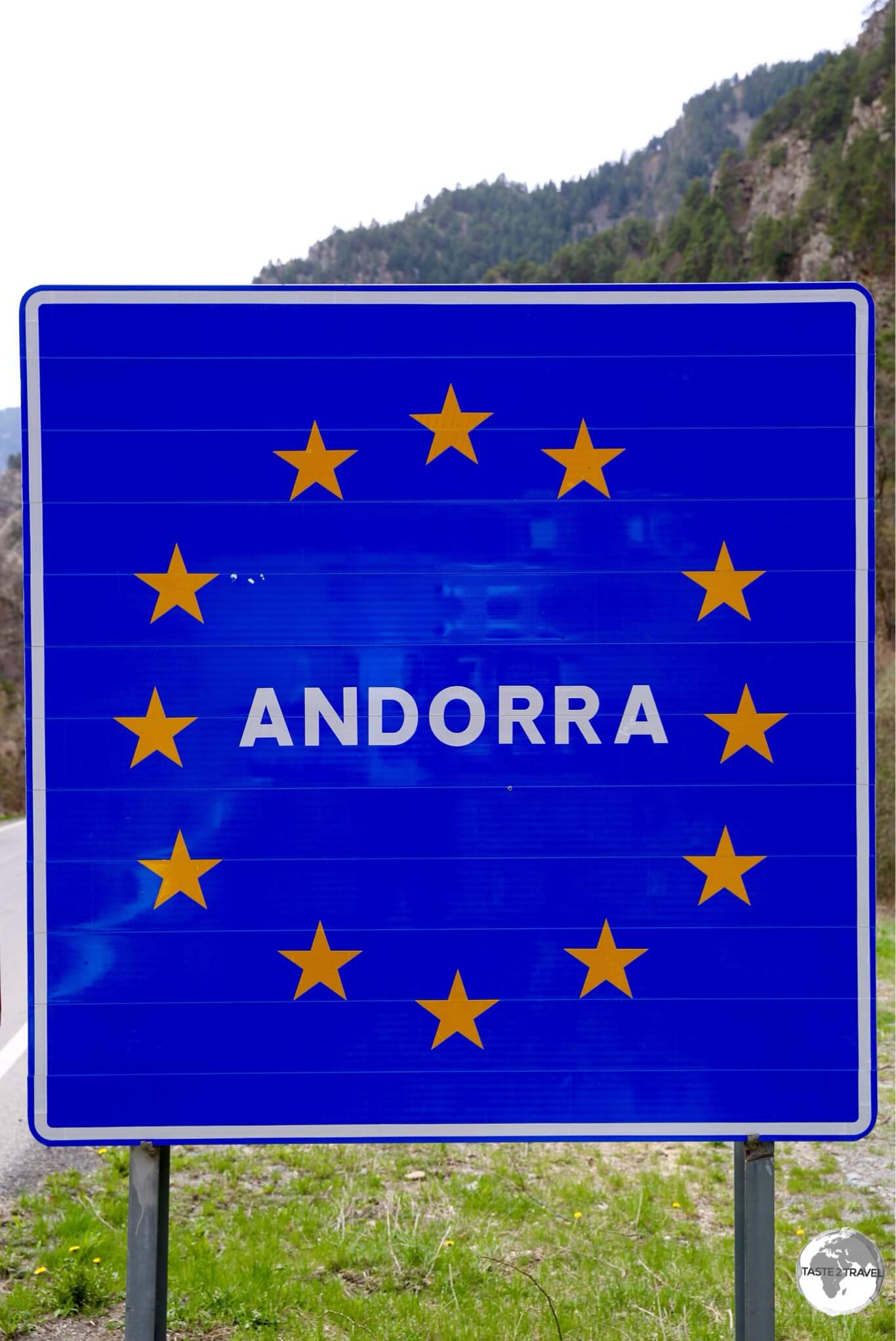 Andorra Welcome Sign 