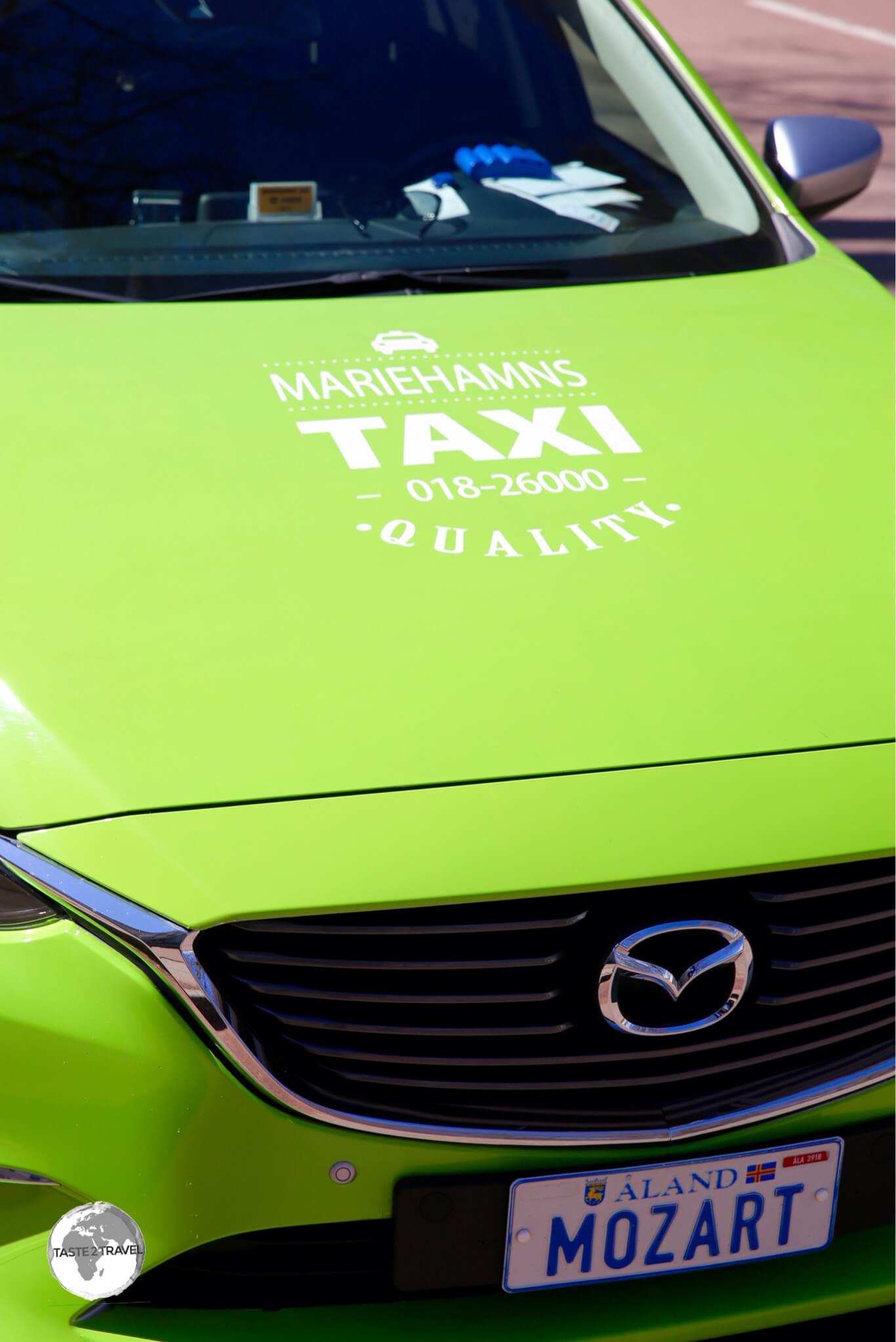 A taxi in Mariehamn, Åland Islands