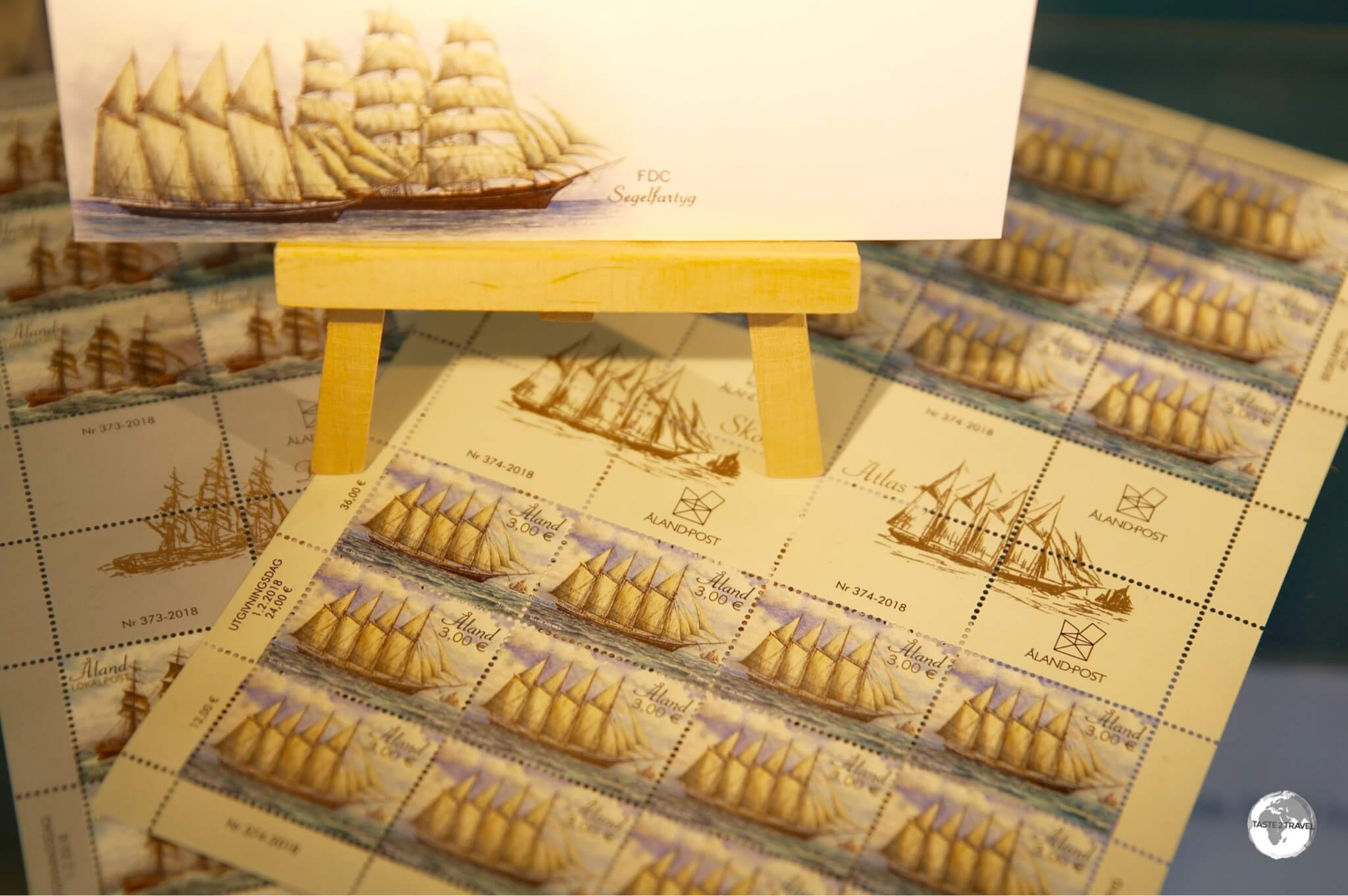 Maritime themes are popular subjects on Åland stamps.