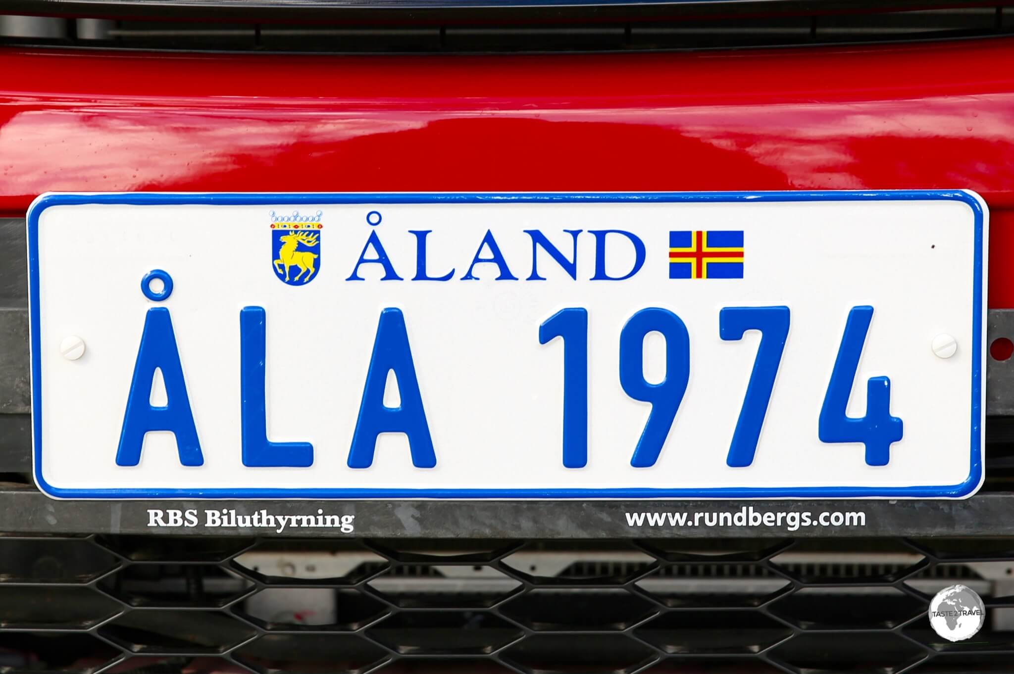 The Åland Islands number plate on my rental car.