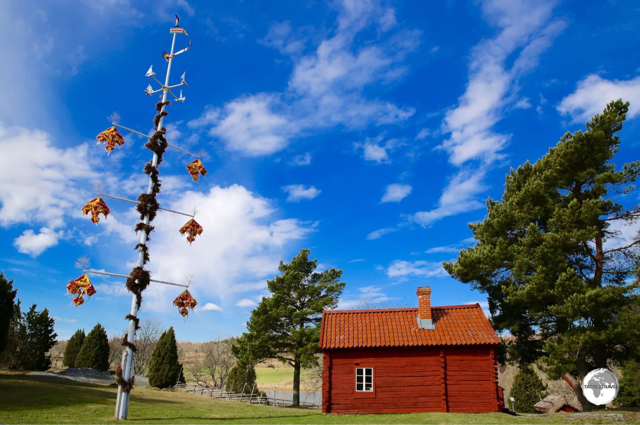 Aland Islands Travel Guide: Maypole at the Jan Karlsgården Open-Air Museum.