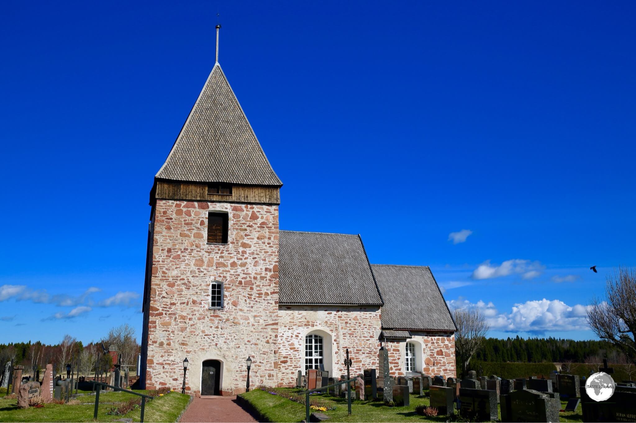 Originally built in the 13th century, Hammarland church, dedicated to Saint Catherine of Alexandria.