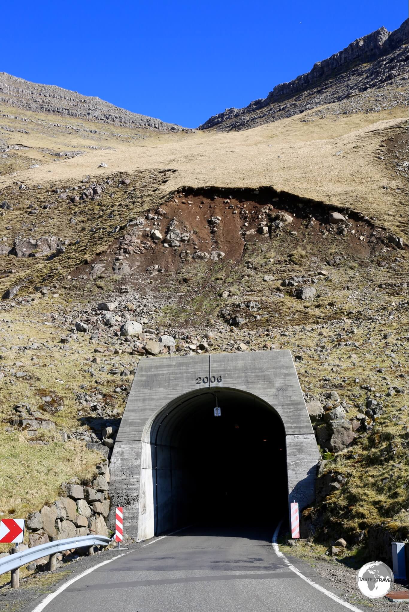 Completed in 2006, the 1.4 km single-lane Gásadalur tunnel was blasted through the mountain to provide access to the tiny village of Gásadalur.