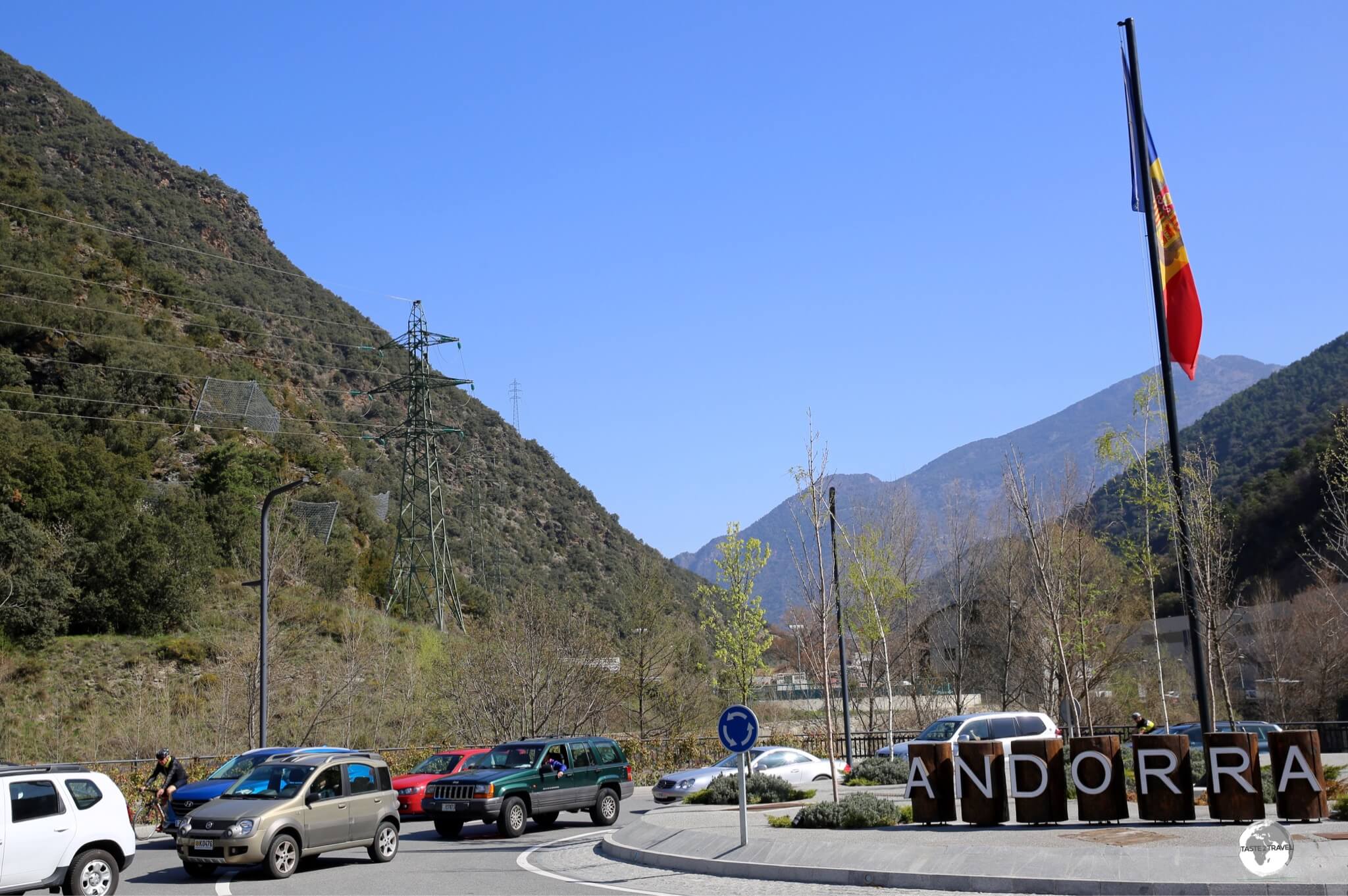 Land Border between Spain and Andorra.