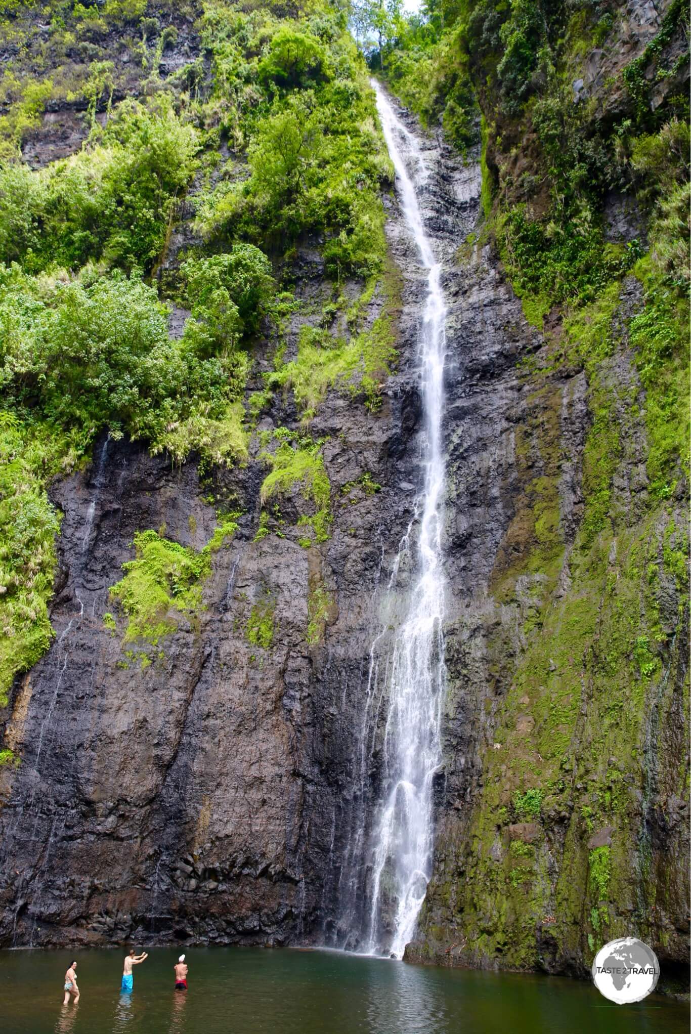 The incredibly high Faarumai waterfall is a spectacular sight.