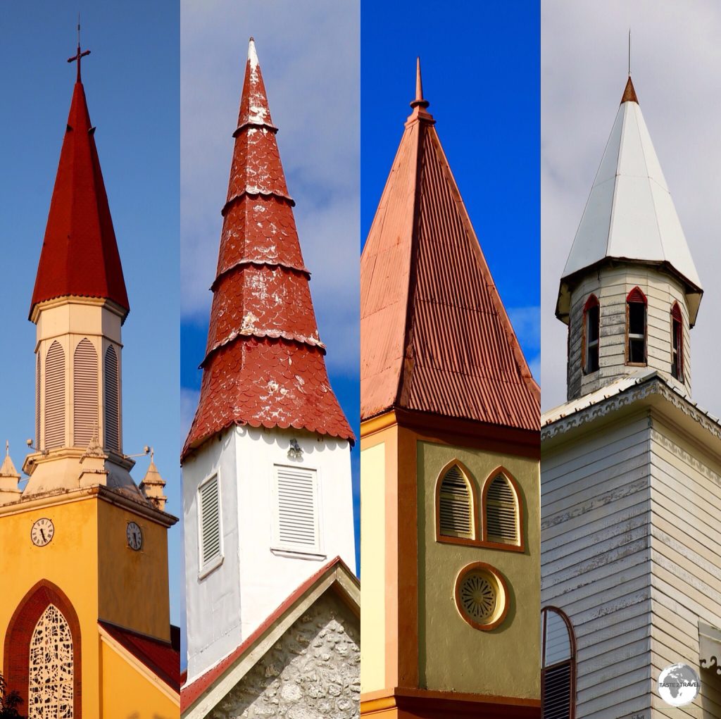 Church steeples of Tahiti.