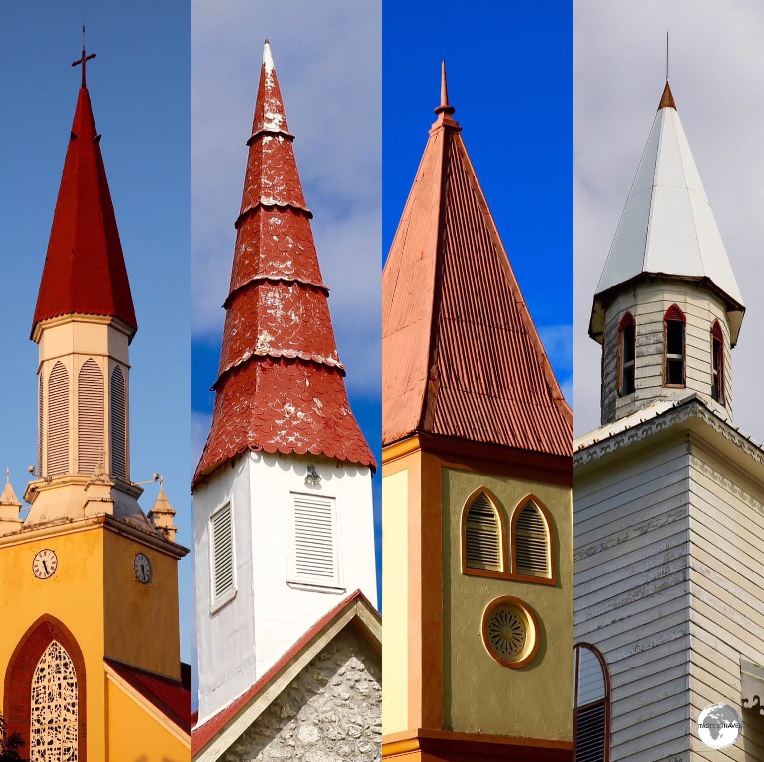 Church steeples on Tahiti. 