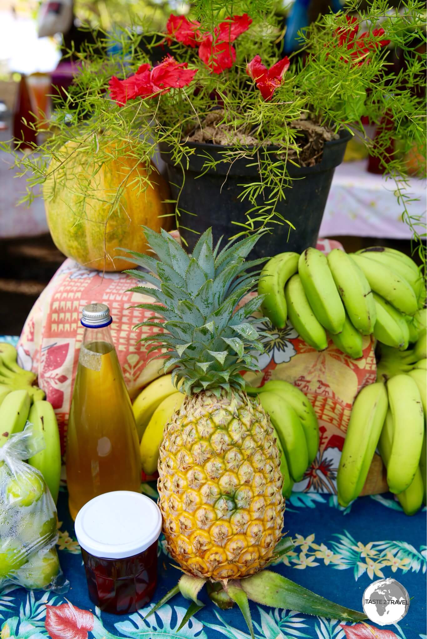 A roadside food stall on Moorea.