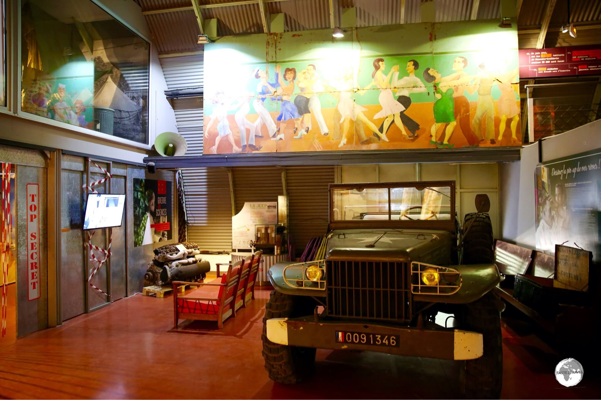 Displays at the World War II Museum in Noumea.