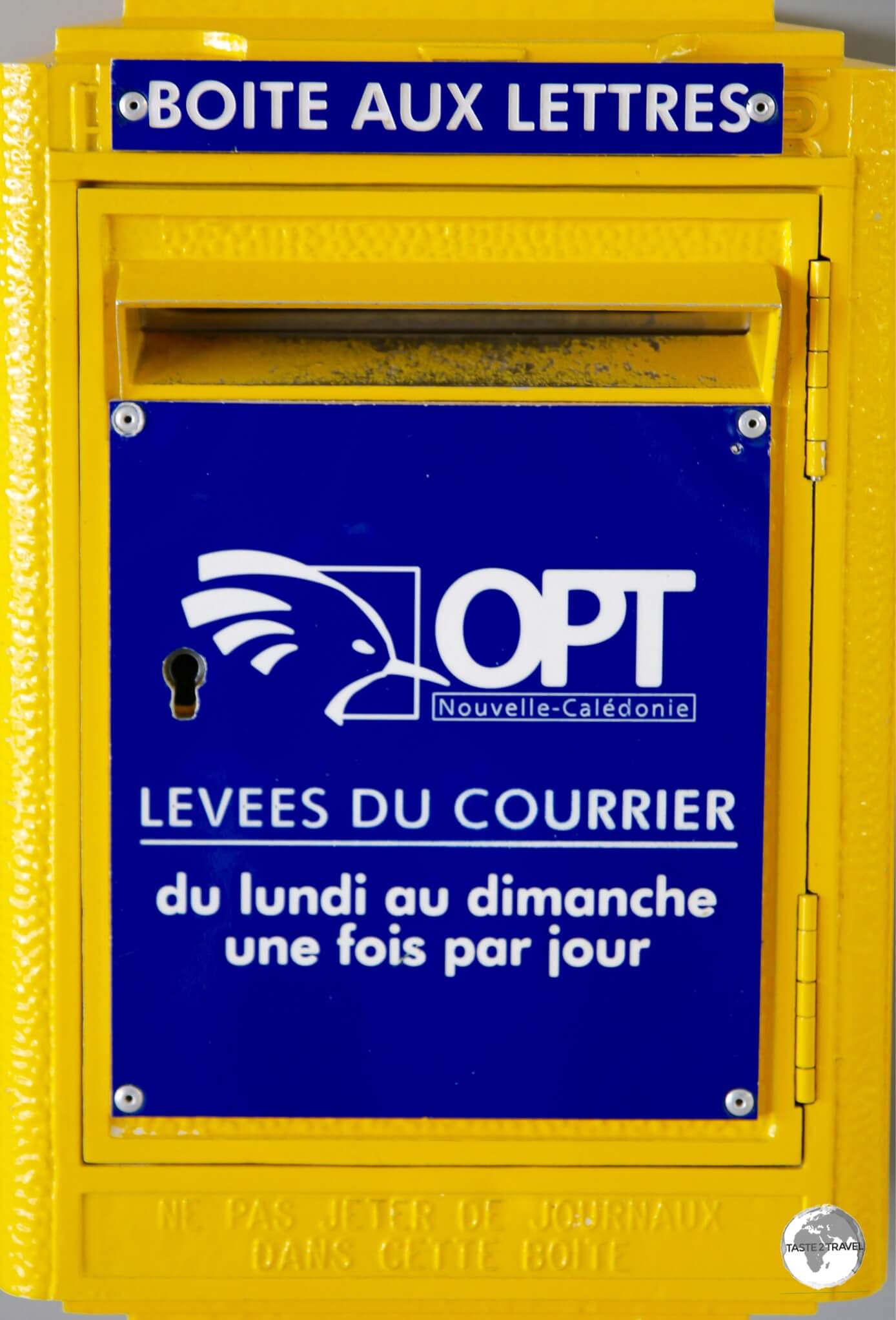 Postal services in New Caledonia are provided by Office des Postes et Télécommunications (OPT).