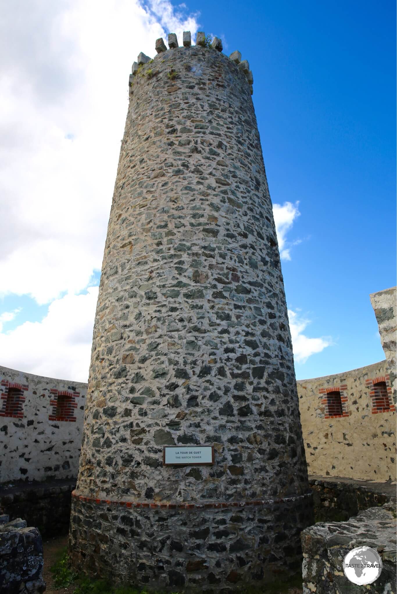 The once dilapidated watchtower at Fort Téremba has been renovated and now includes a spiral staircase.