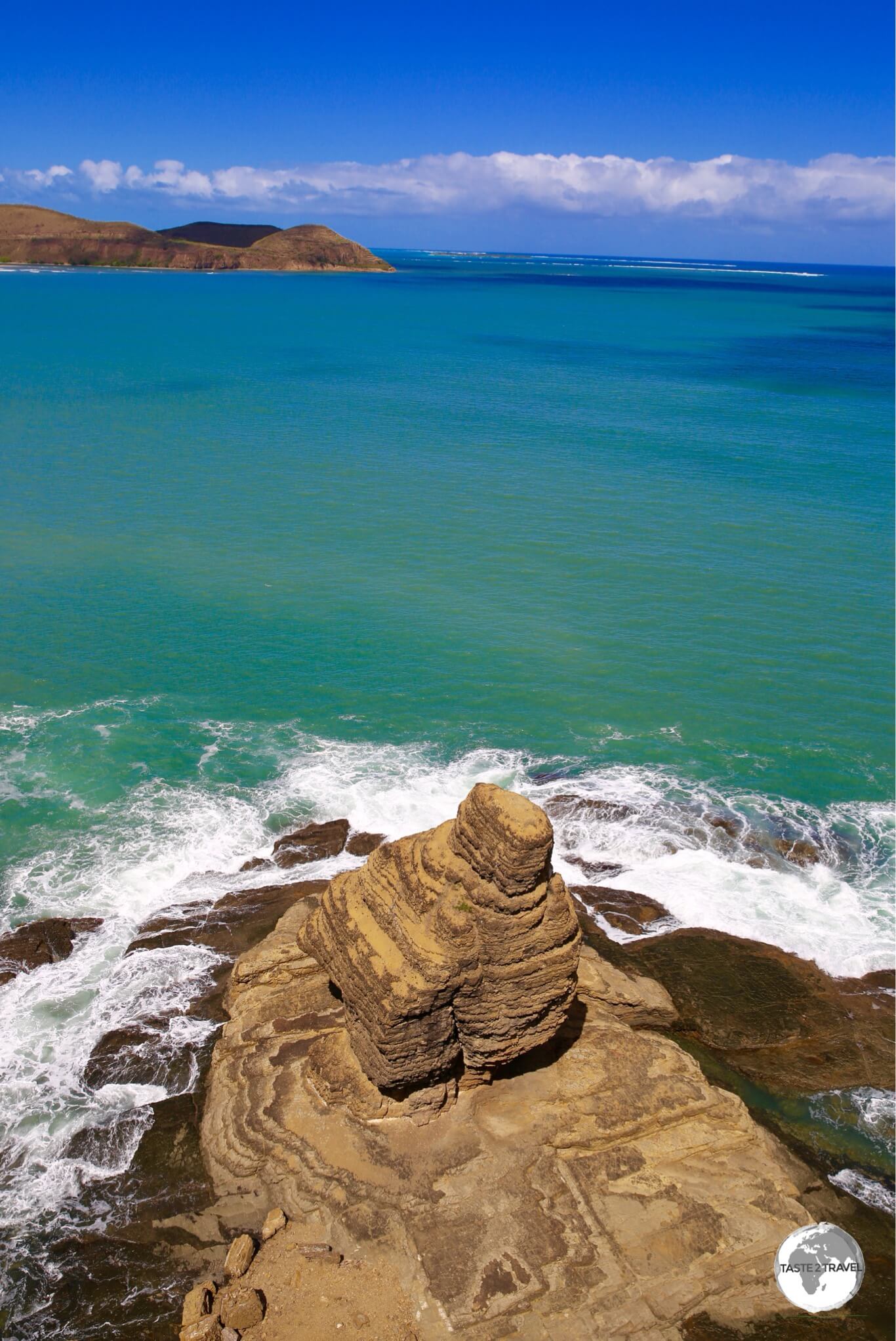 Adjacent to Baie des Tortues, 'Bonhomme' is a large eroded rock which looks like a gentleman wearing a hat (when viewed from sea).