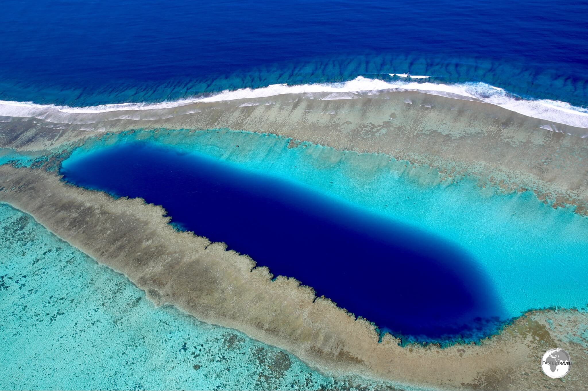 The 'Blue Hole of Voh' in New Caledonia, a French territory in the South Pacific.