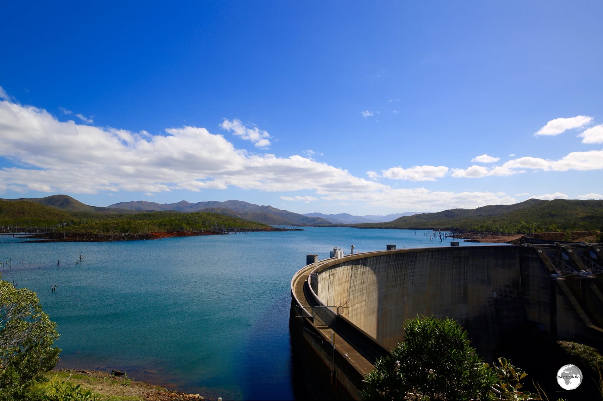 New Caledonia Travel Guide:The impressive Yaté Dam was constructed in 1959 to provide power to the SLN Nickel plant in Ducos (Nouméa).