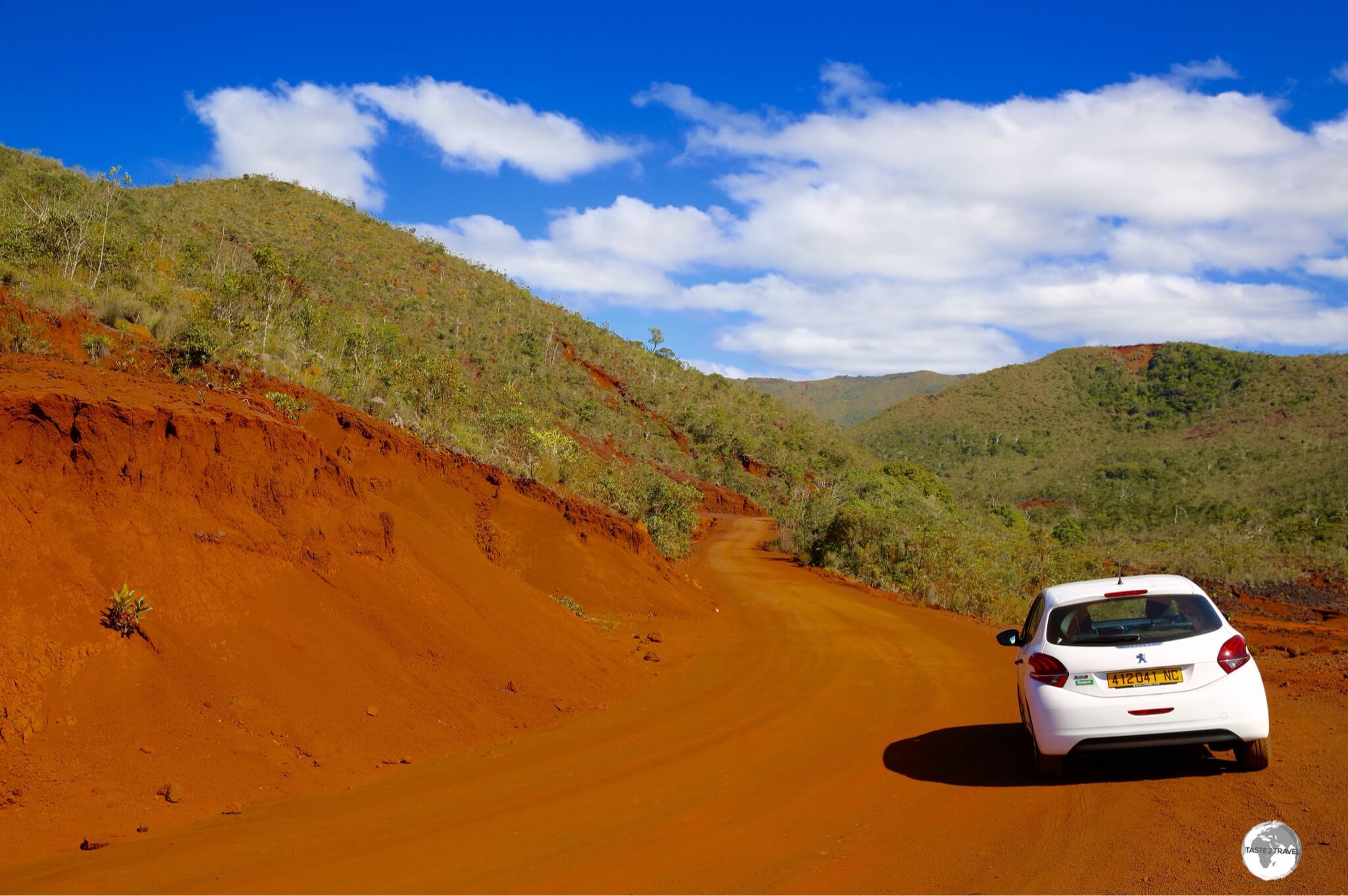 Exploring the Le Grand Sud region in my rental car.