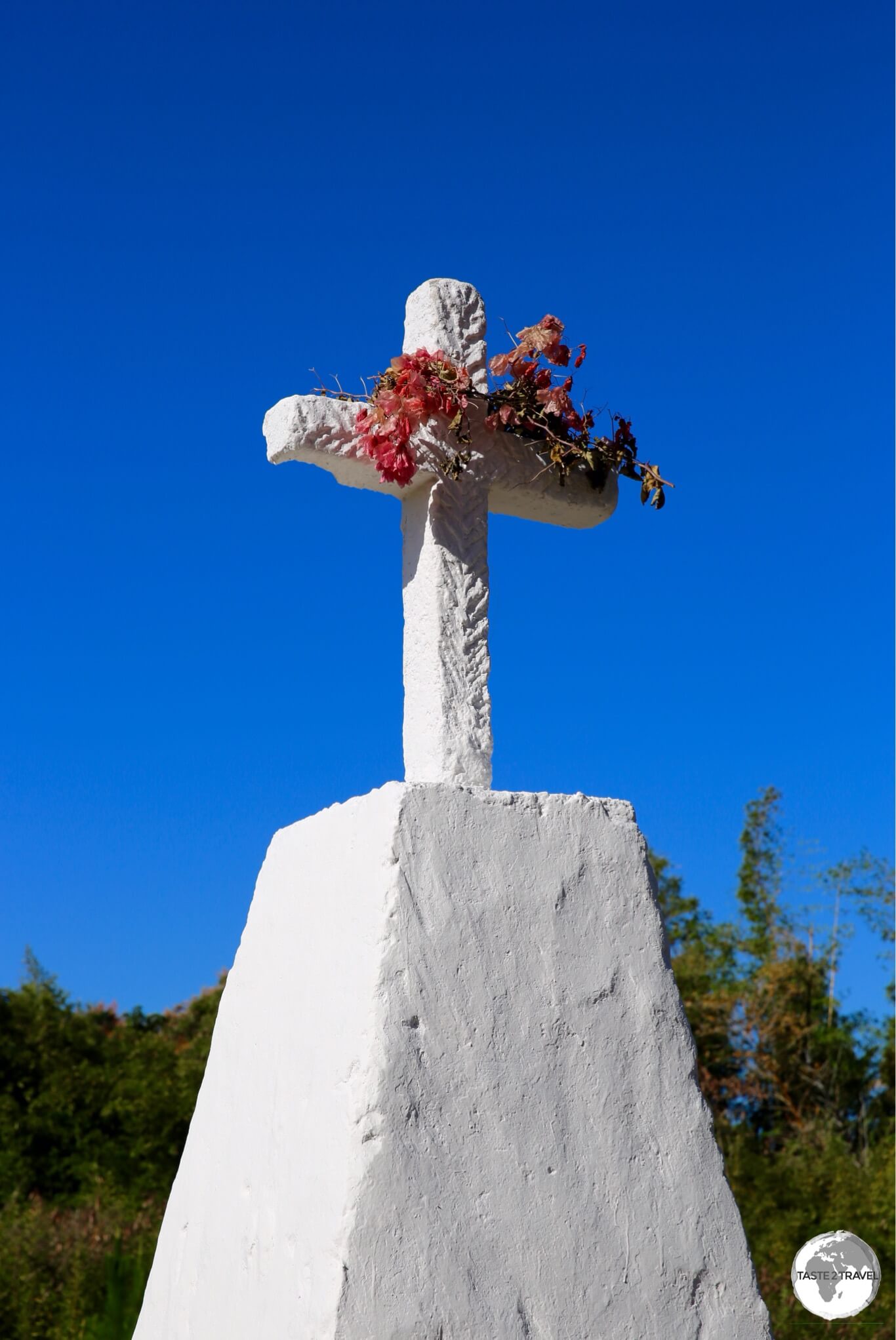 A roadside cemetery on La Grand Terre.