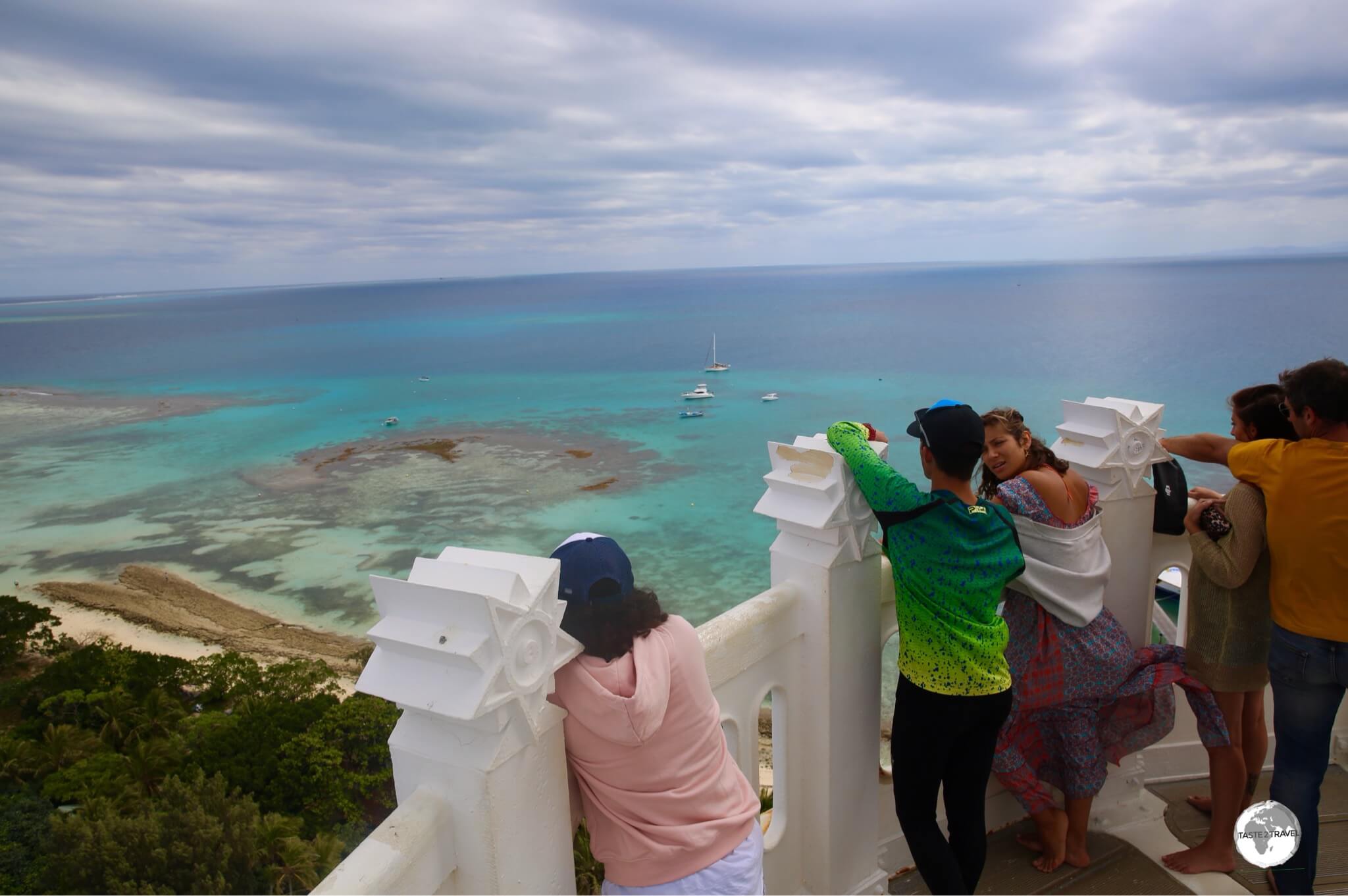 A panoramic view from the top of Amédée Lighthouse.