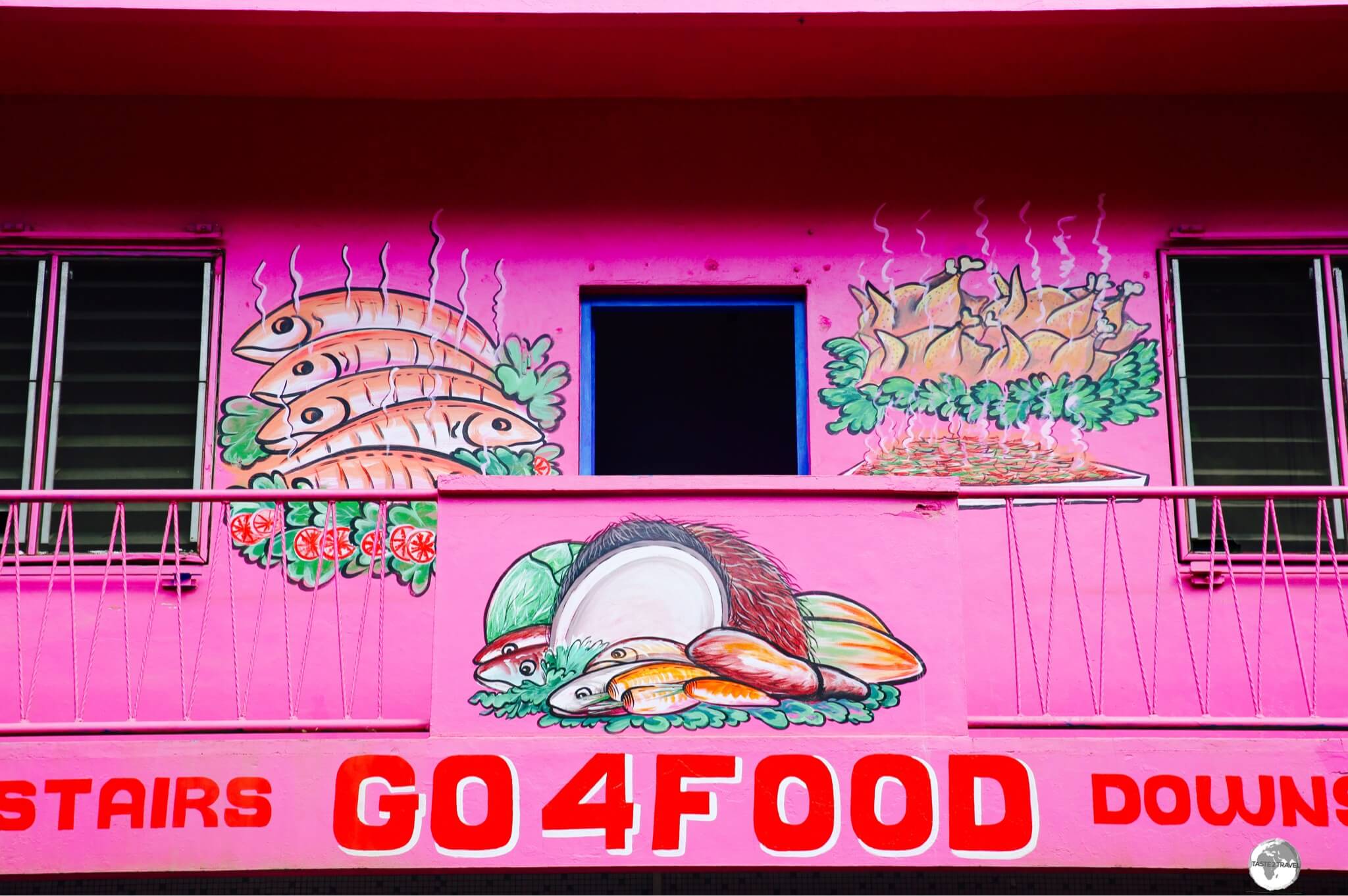 A colourful restaurant in downtown Port Vila.