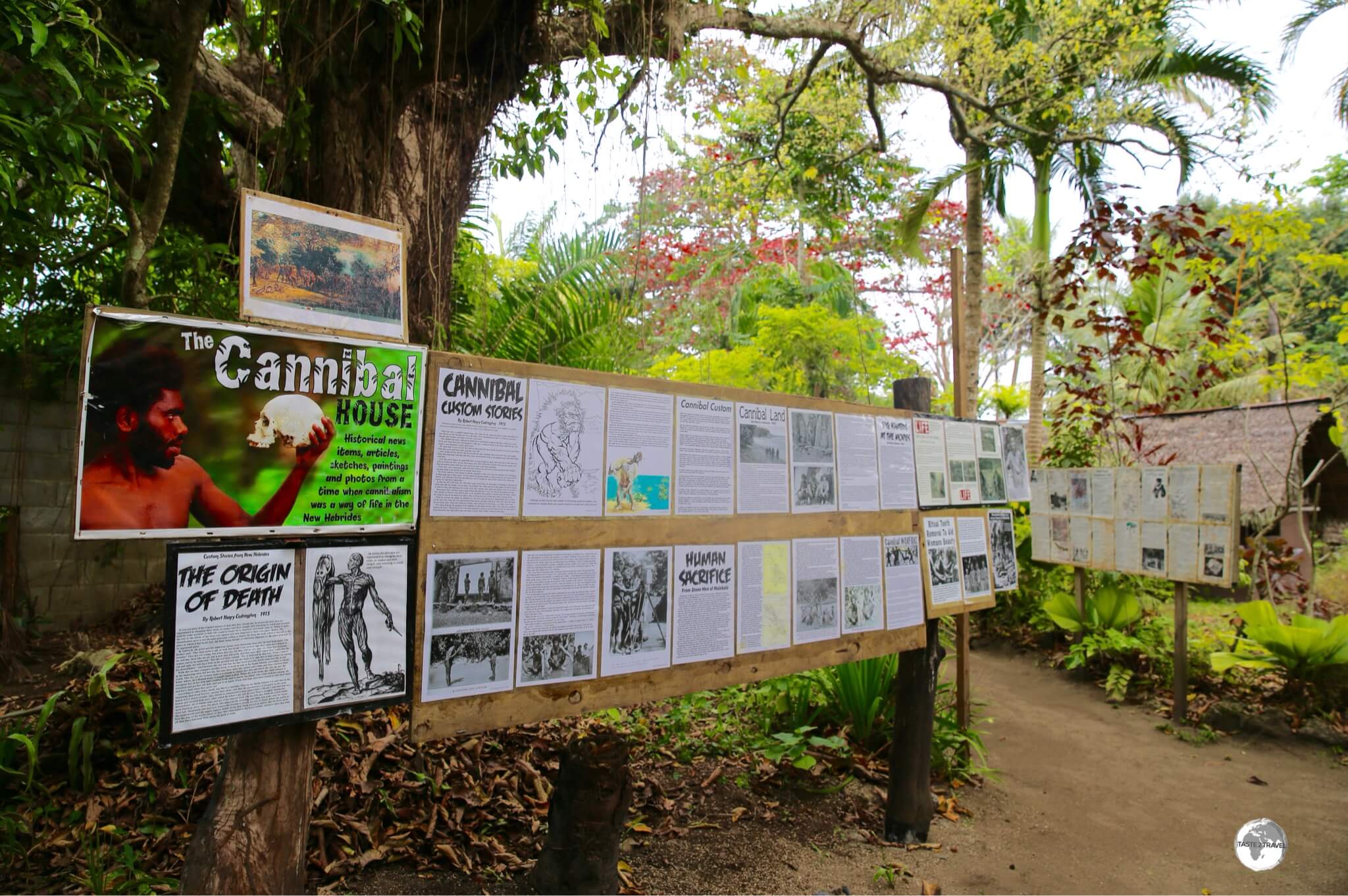 Cannibalism is just one of the many subjects covered at the Secret Garden in Mele.