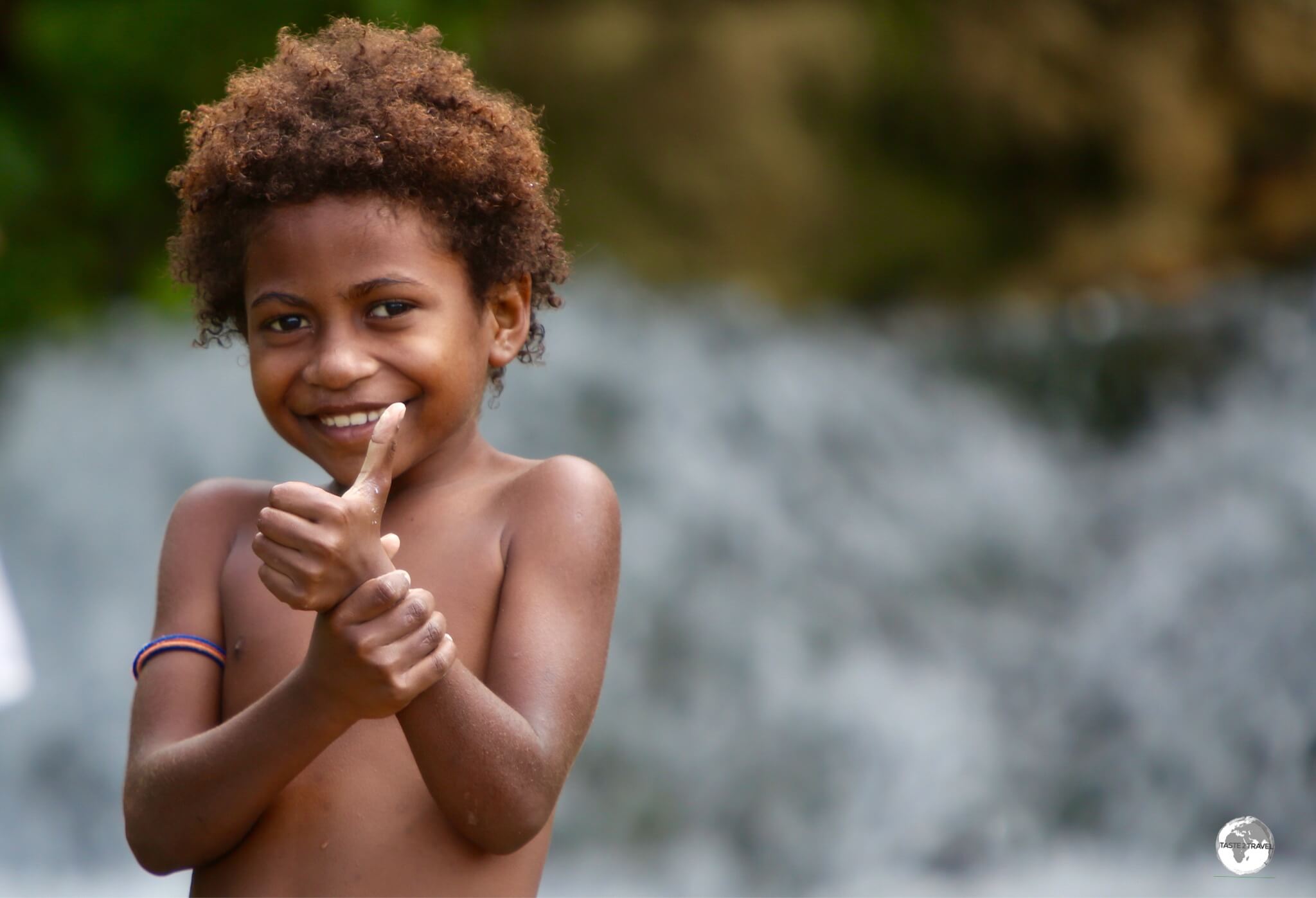 A friendly boy near Takara Hot Springs on Efate.