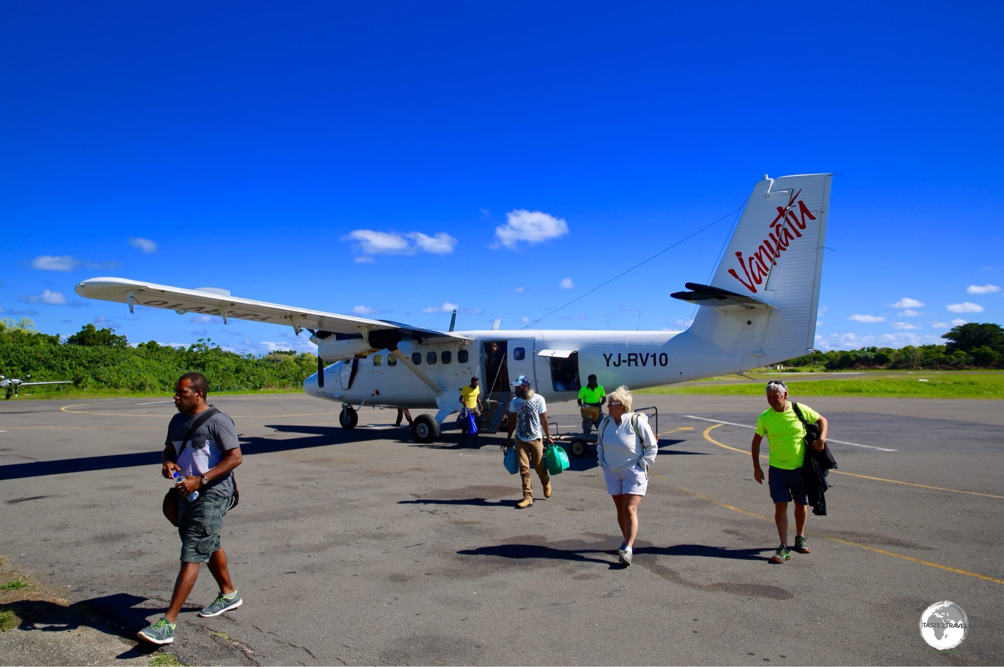 Arriving on Tanna Island with Air Vanuatu.