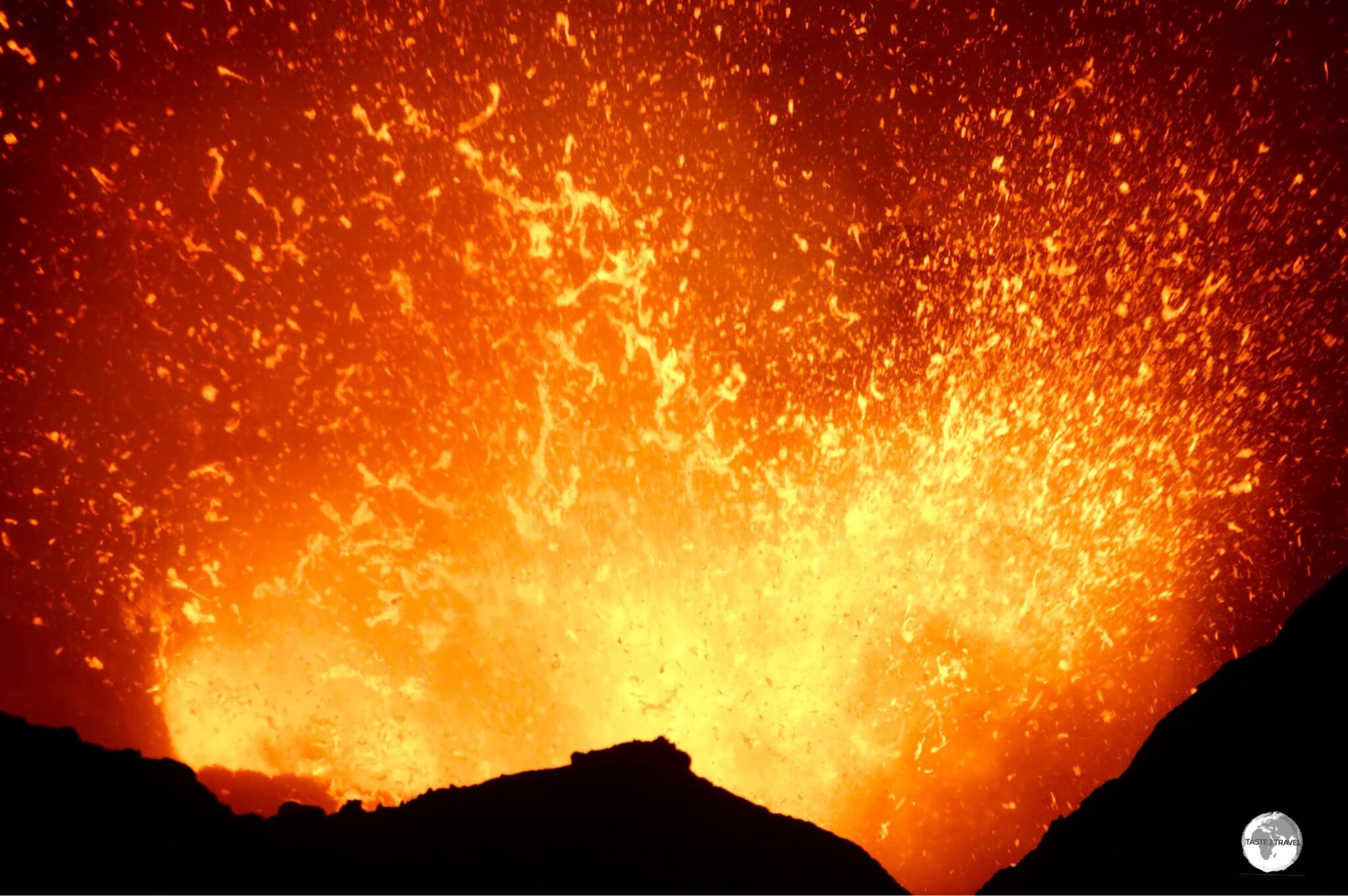 A spectacular sight - Mount Yasur Volcano.