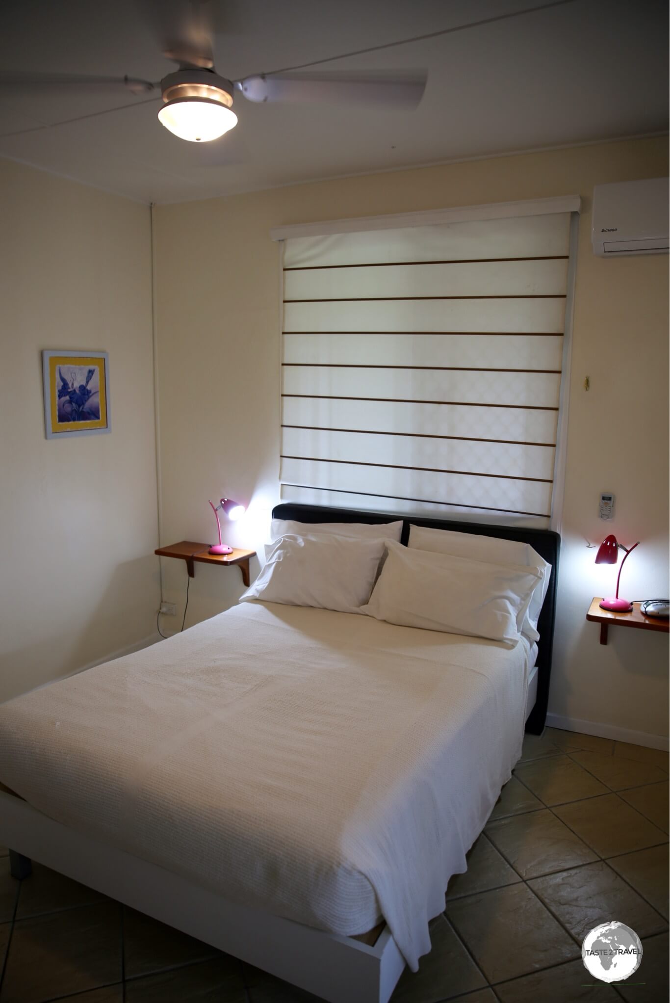 One of the two spacious bedrooms in 'The Cottage' at Seachange Lodge.