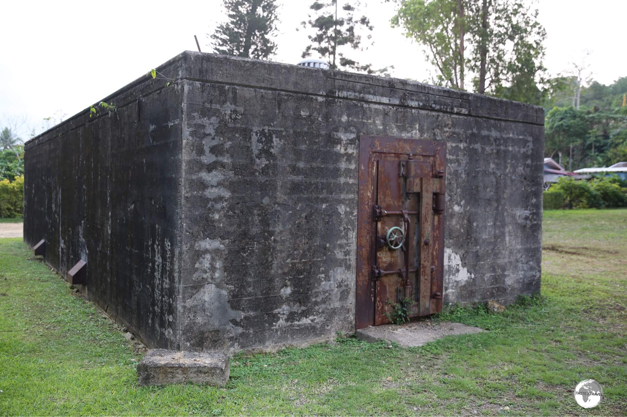 A former US military vault which once stored the salaries of US troops. 