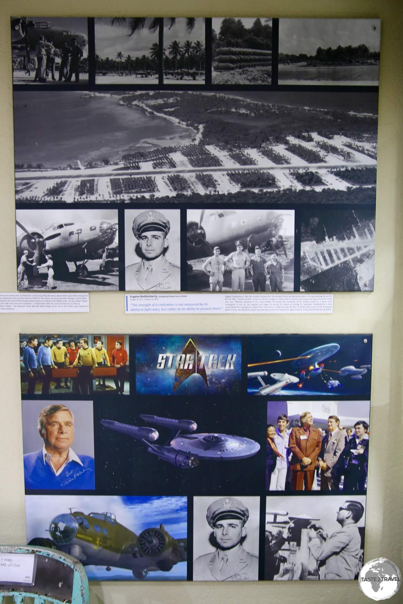 The 'Gene Roddenberry' display at the South Pacific WWII museum in Luganville.