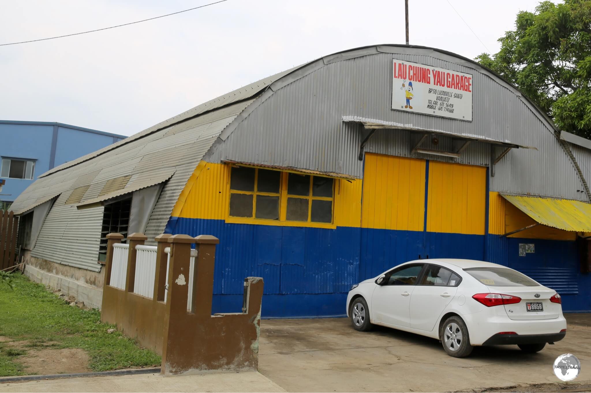 WWII, US military-built, Quonset huts are still in use today in Luganville.