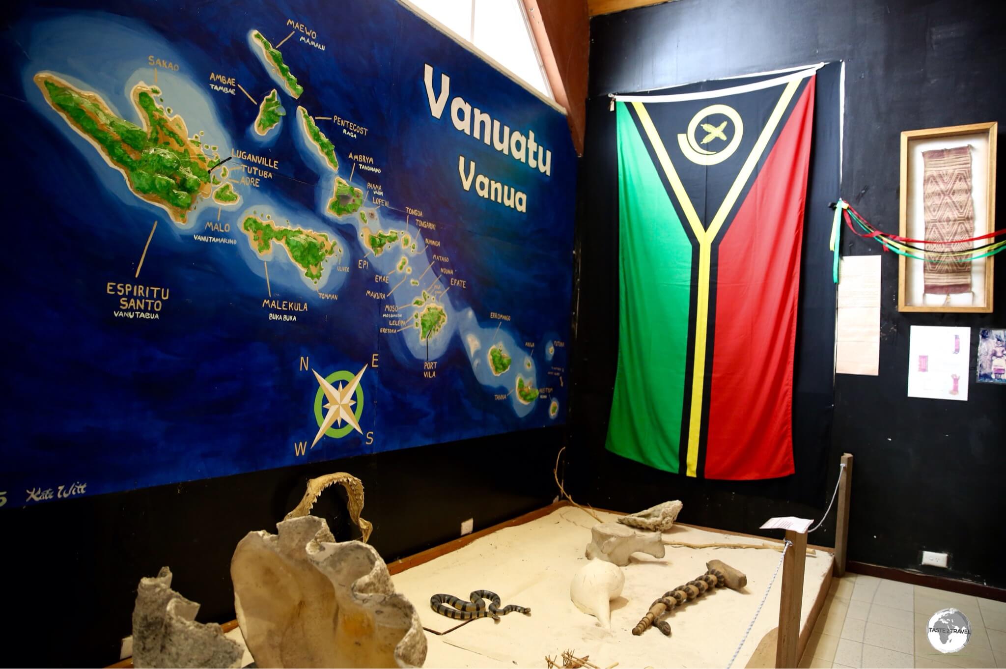 Vanuatu Travel Guide: A display at the National Museum of Vanuatu in Port Vila.