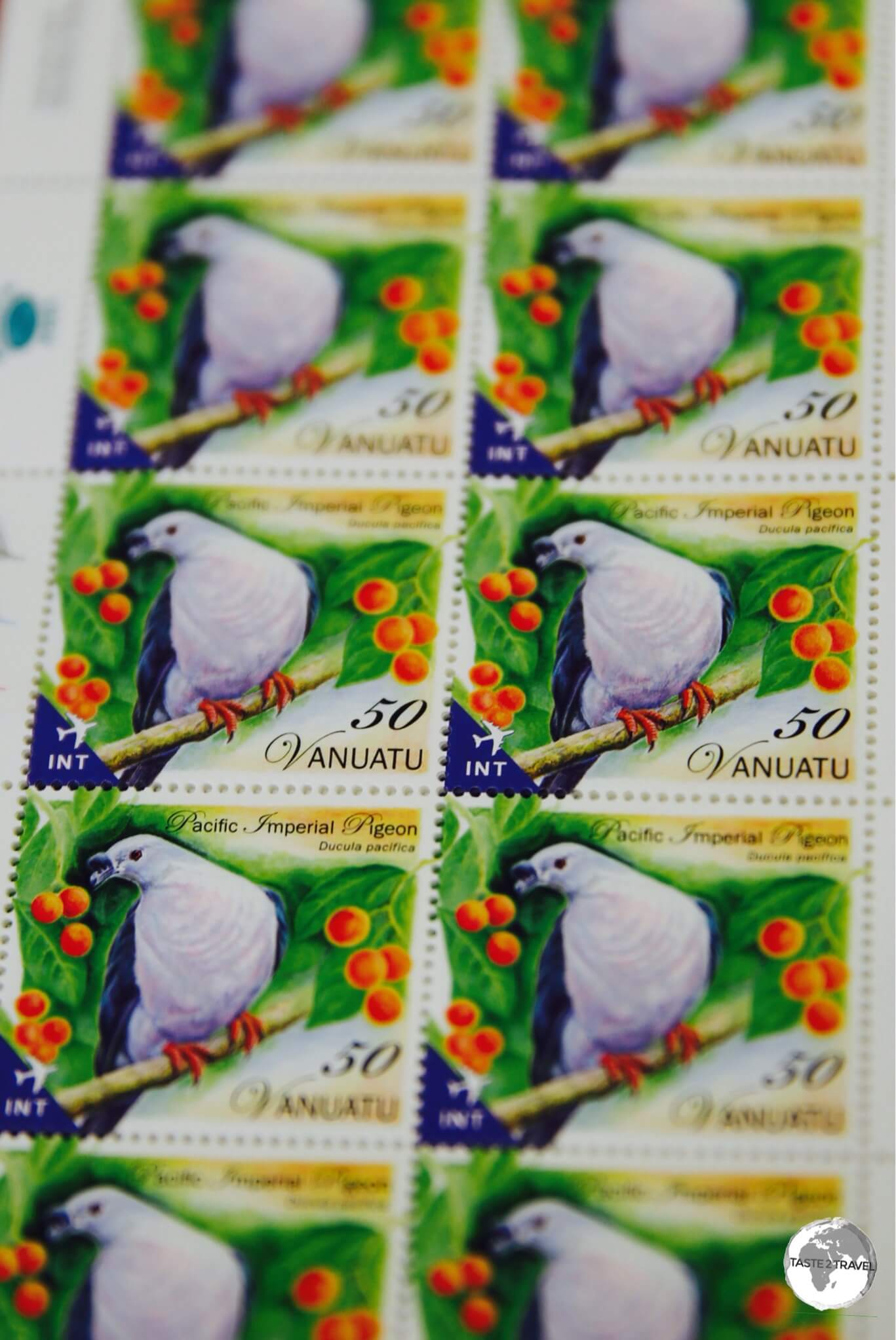 The stamps of Vanuatu feature local fauna and flora.