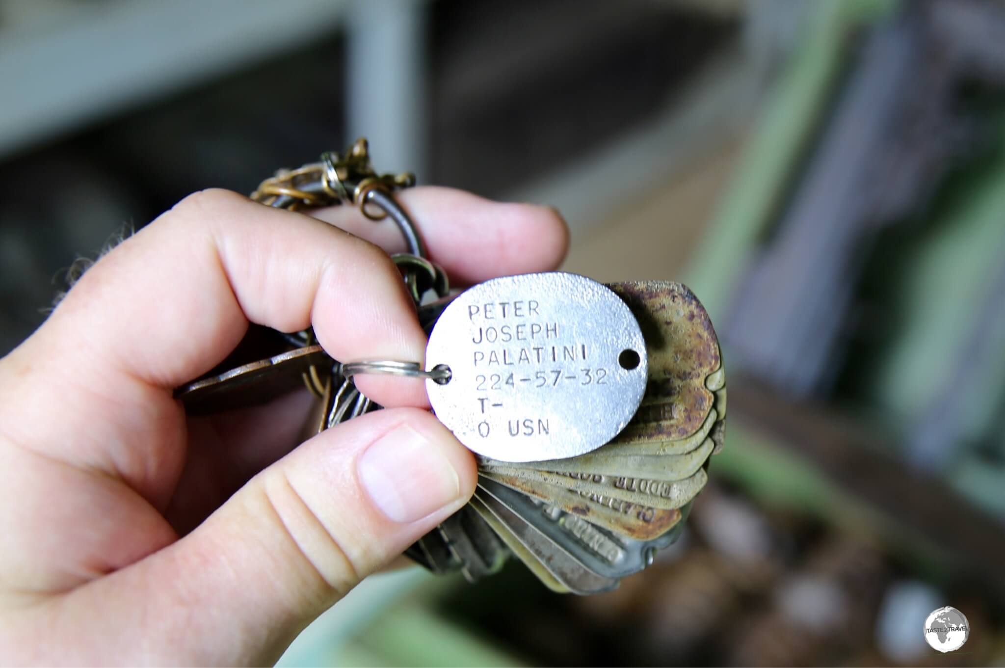 Some of the many Dog Tags found by Barney over the years.