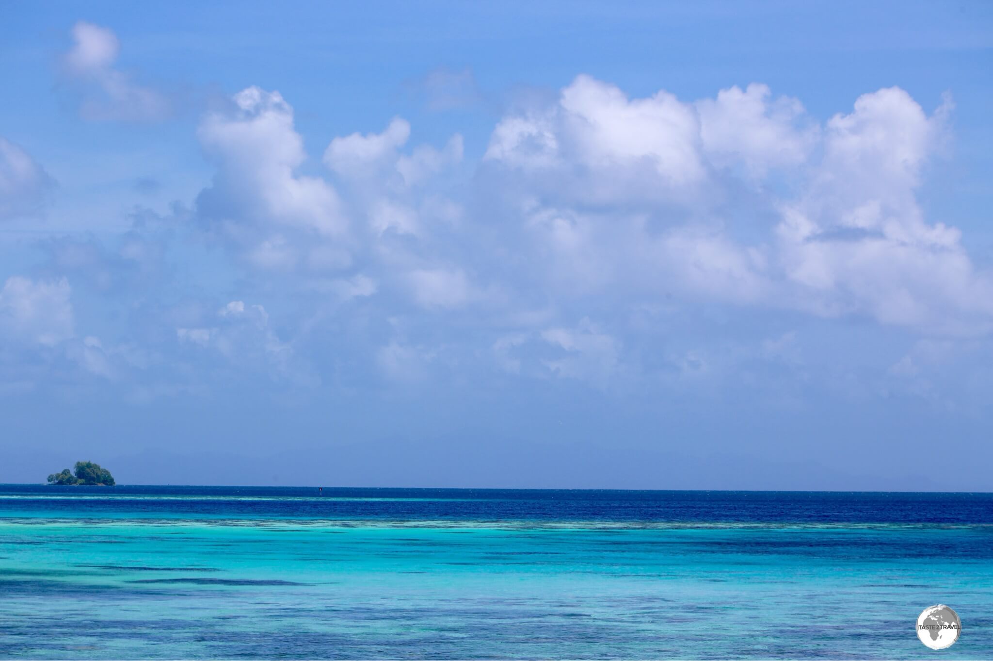 The view from the restaurant at Fatboys Resort with Kennedy Island in the background.