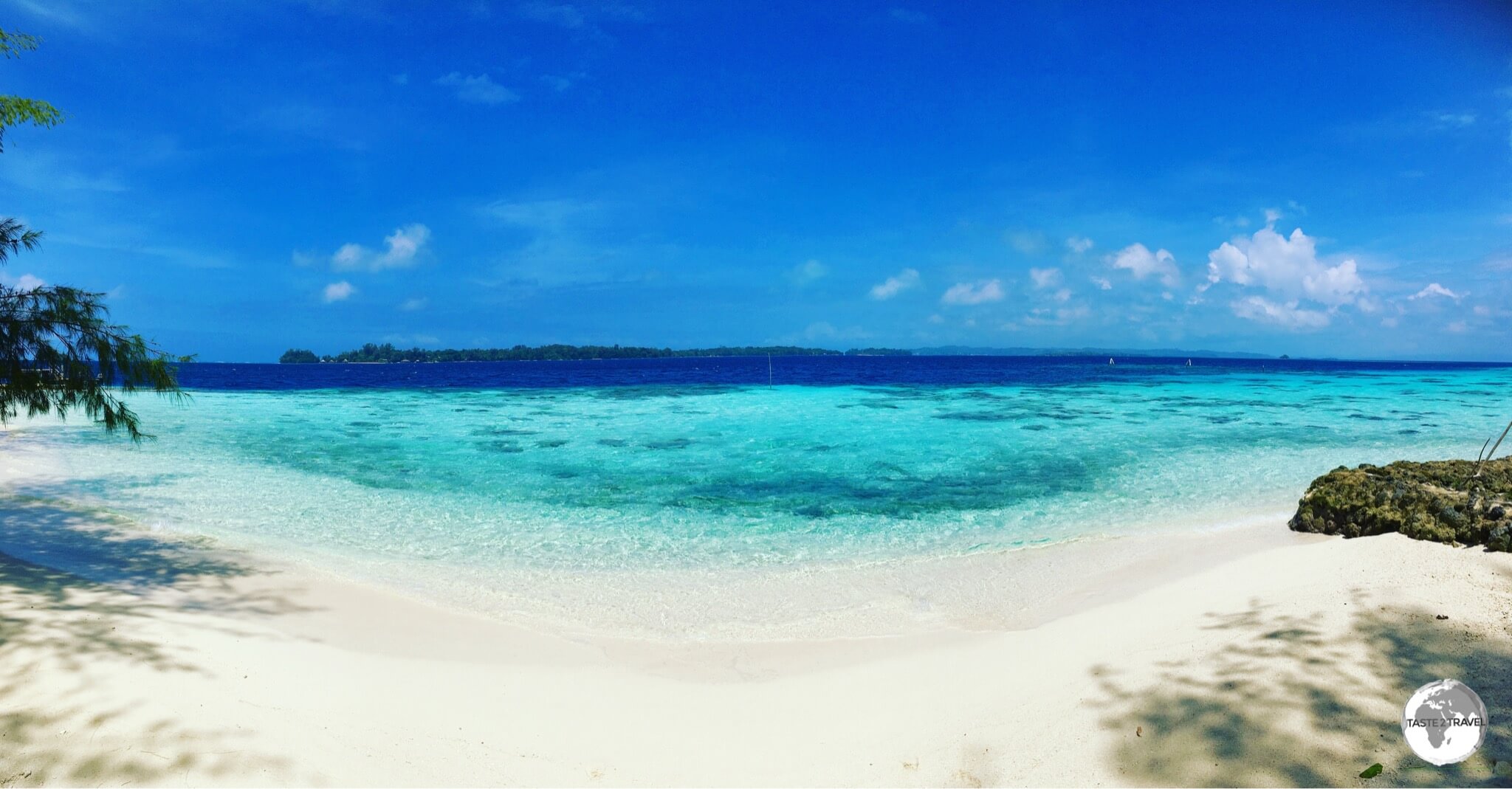 The beach at Kennedy Island.