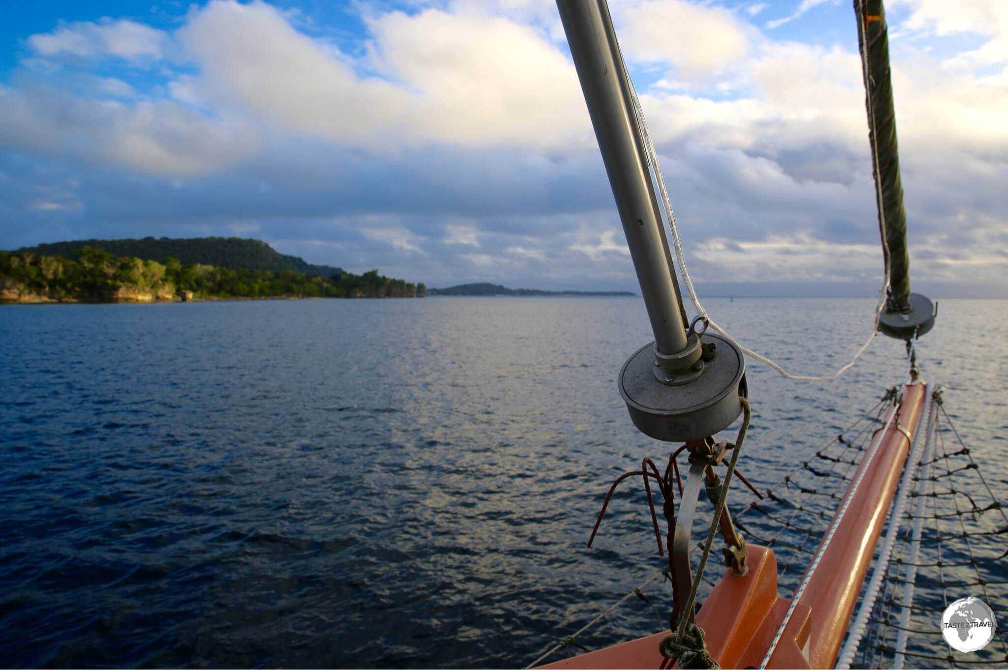 A wonderful way to spend an evening on Port Vila harbour is on a sunset cruise with Captain George.