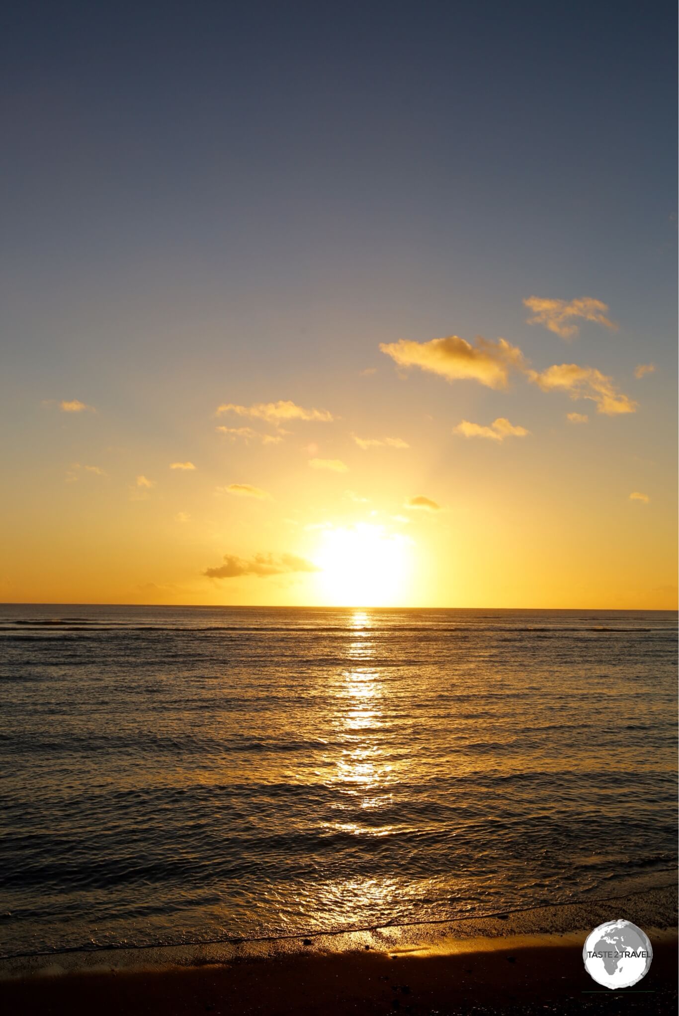 Sunset on Tutuila Island.