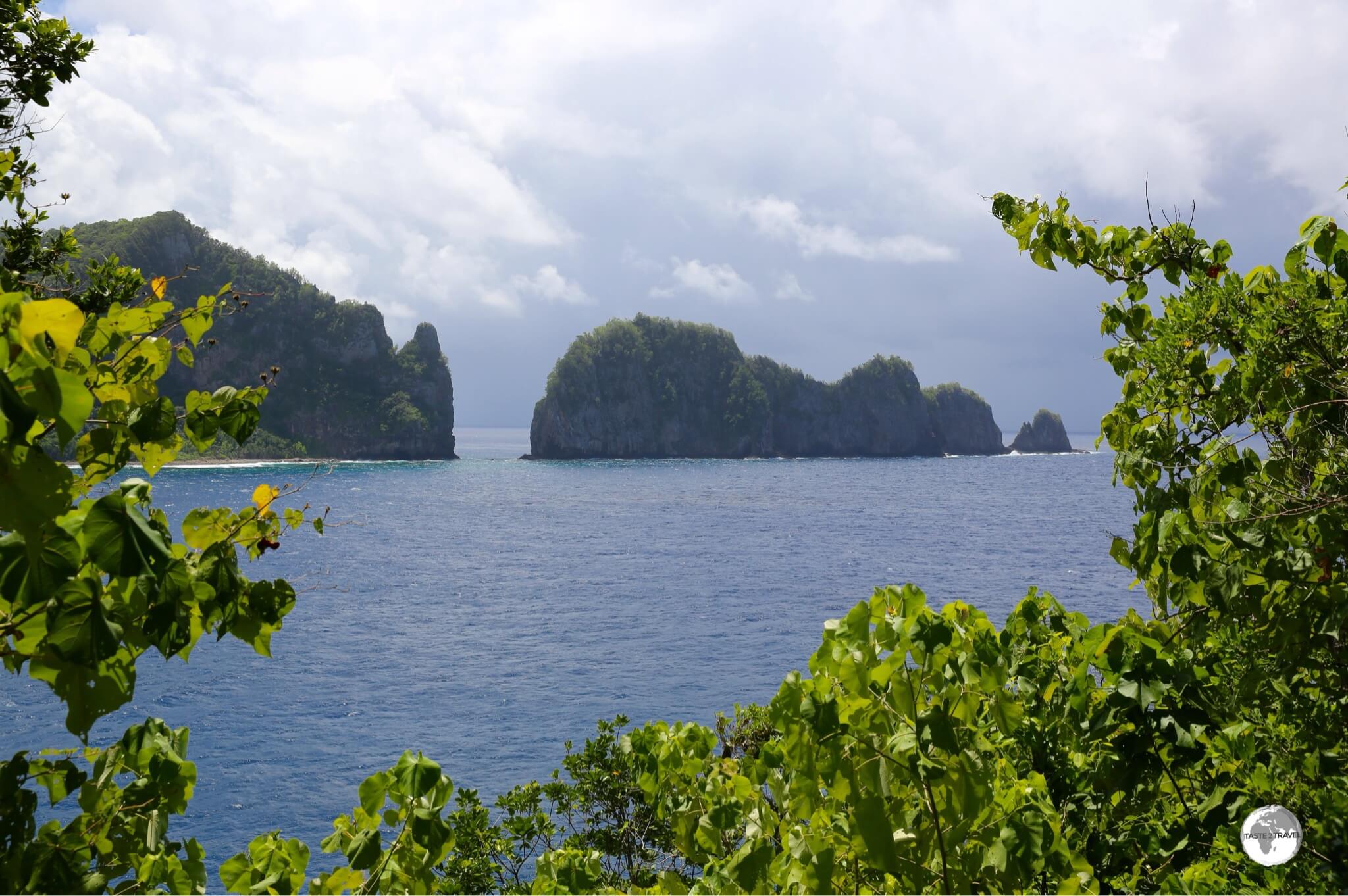 A view of Pola Island from Craggy Point, part of the American Samoa National Park. 