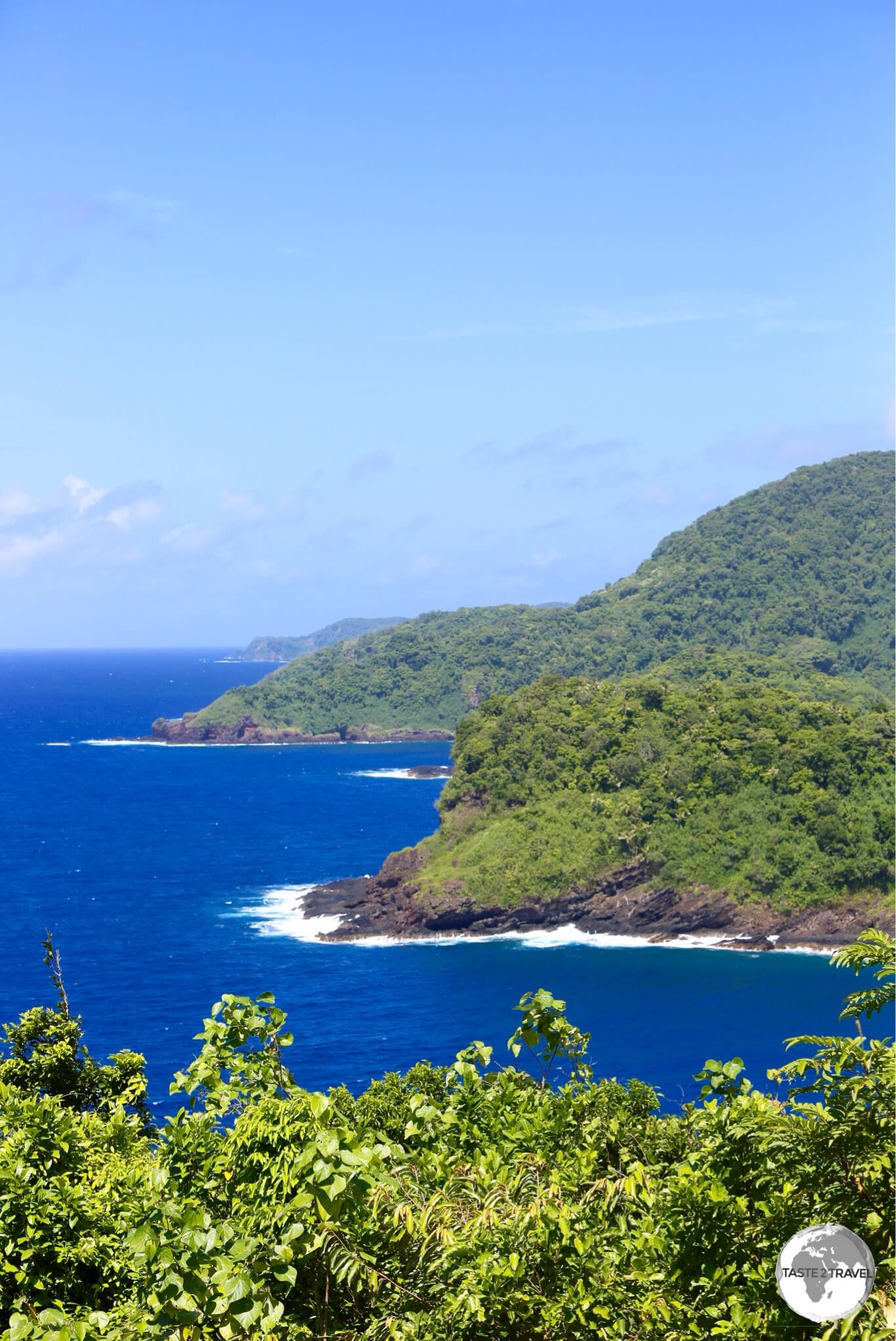 A view of the north coast of Tutuila, part of the National Park of American Samoa. 