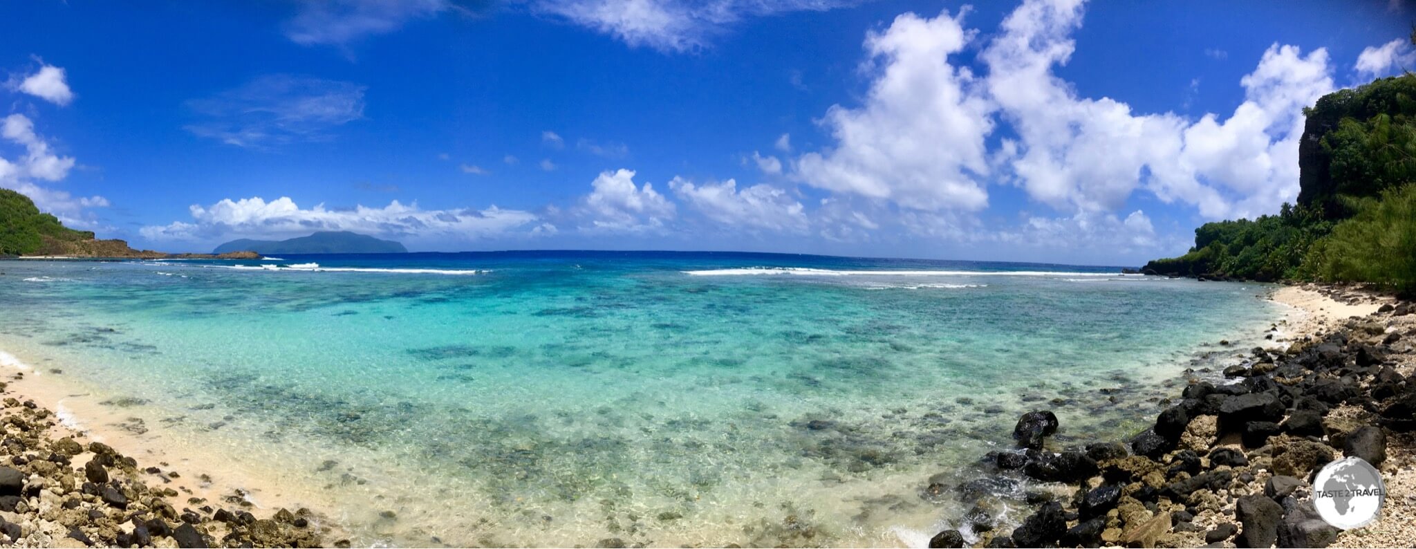 A beach in the village of Faleasao on the island of Ta'u.