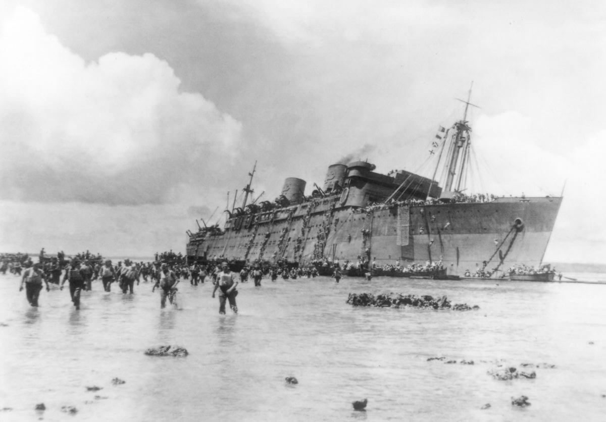 The SS Coolidge shortly before it sank. Source: discovervanuatu.com