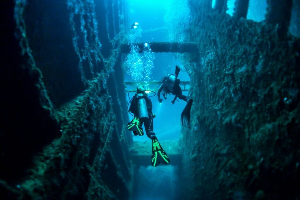 Diving the SS Coolidge.