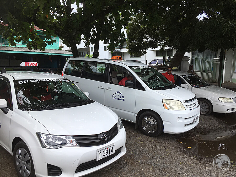 One of many taxi ranks in Apia.